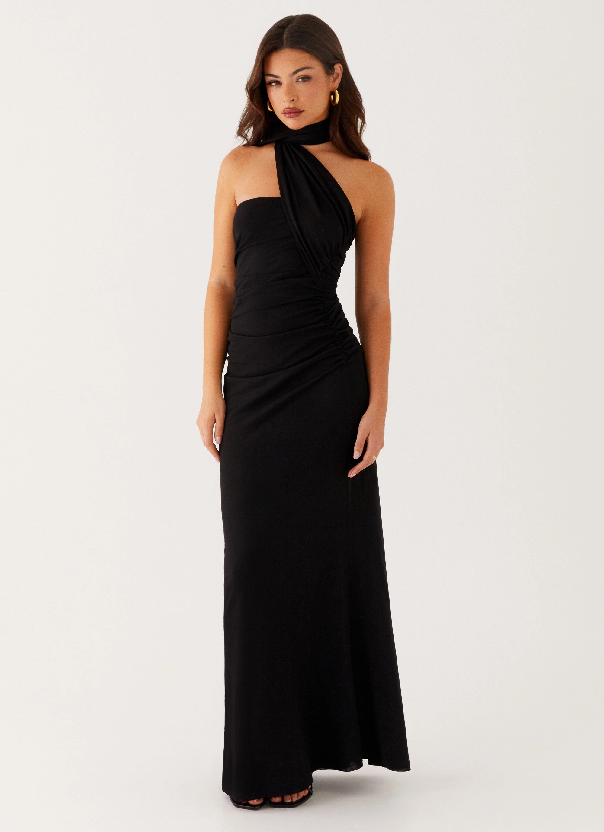 Songbird Maxi Dress - Black Modern Aesthetic cut out