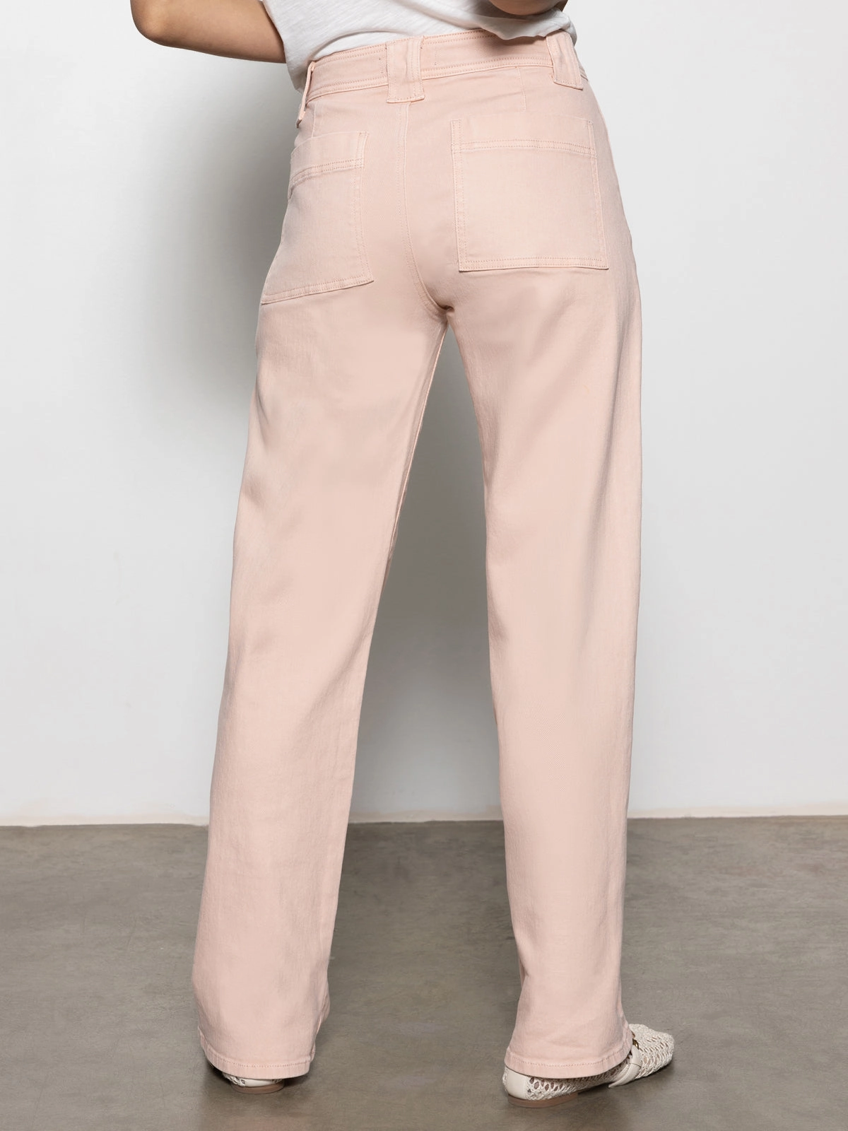 Luna Cuffed Standard Rise Jeans Earth Pink Soft Blended Fabric