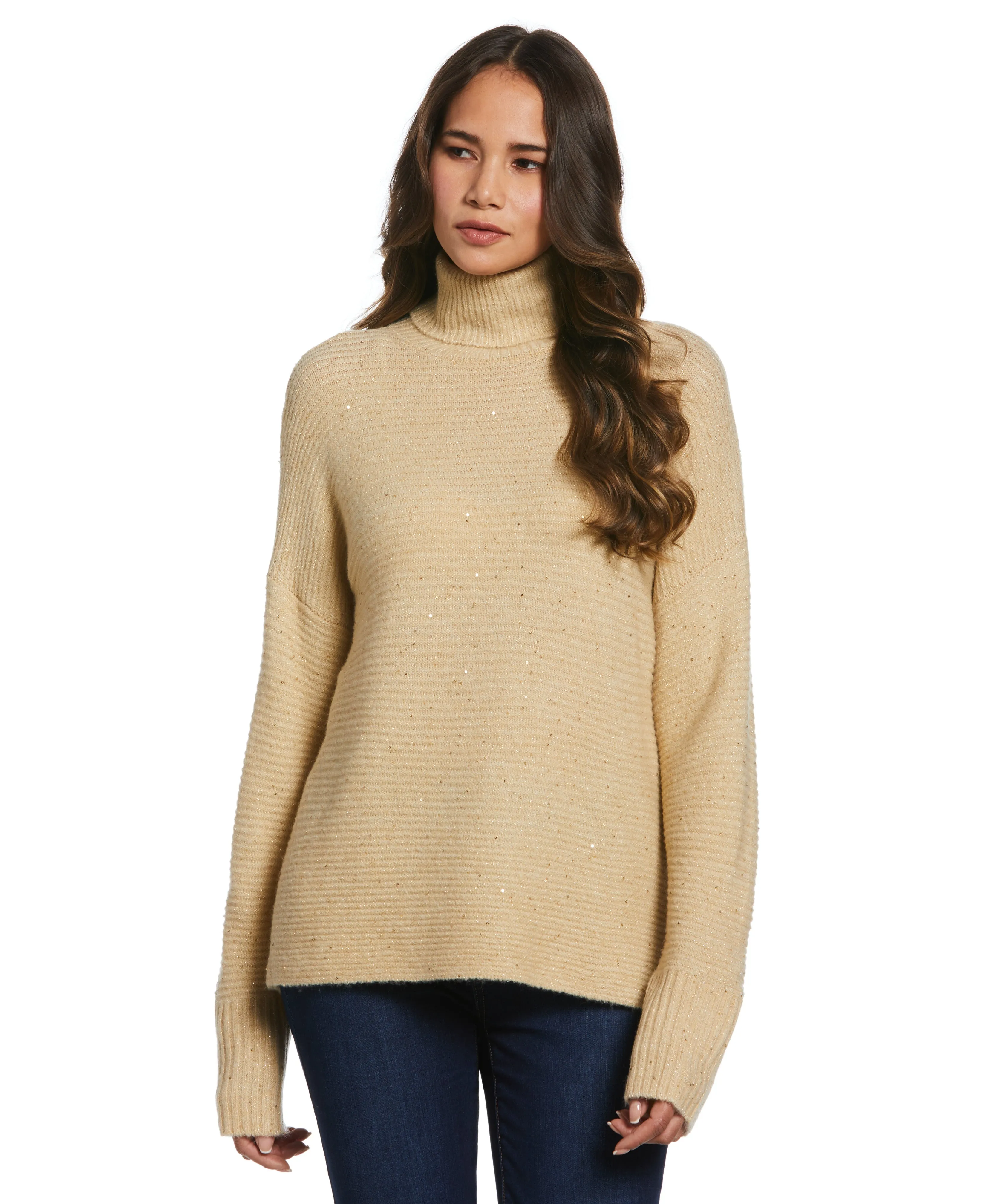 Soft and Warm Classic Comfort Sequin Sweater