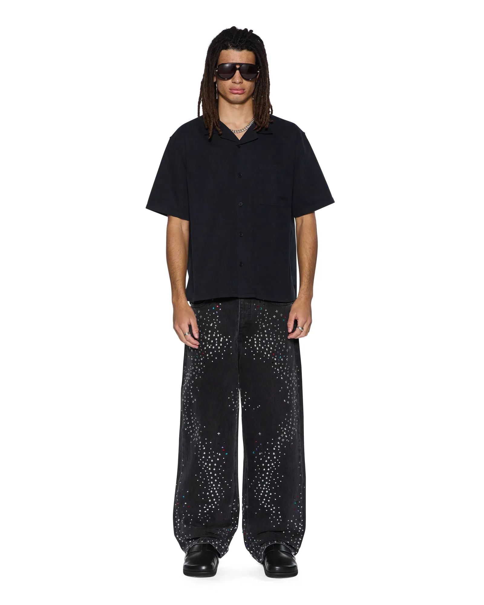 Fade Resistant Dye Bold colors SERPENT DINER SS SHIRT BLACK