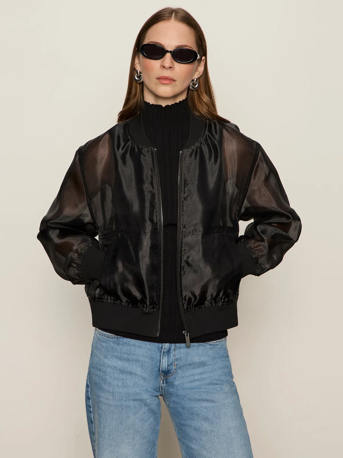 Shane Organza Bomber Black SlimFit