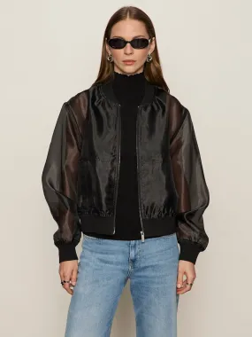 Shane Organza Bomber Black FlexibleLayeredConstruction Odor Control Technology