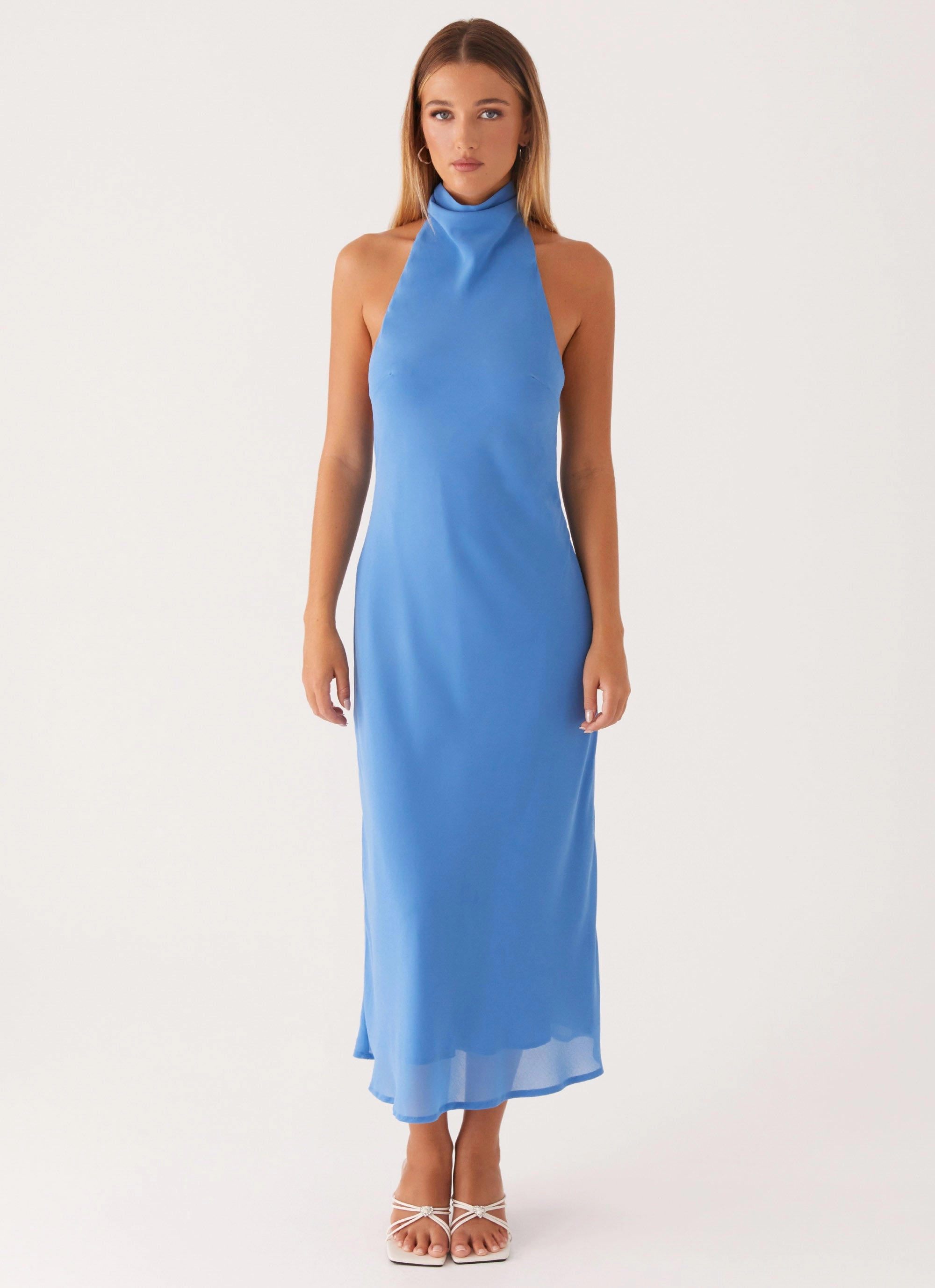 EasyCareMaterial Shelly Midi Dress - Azure
