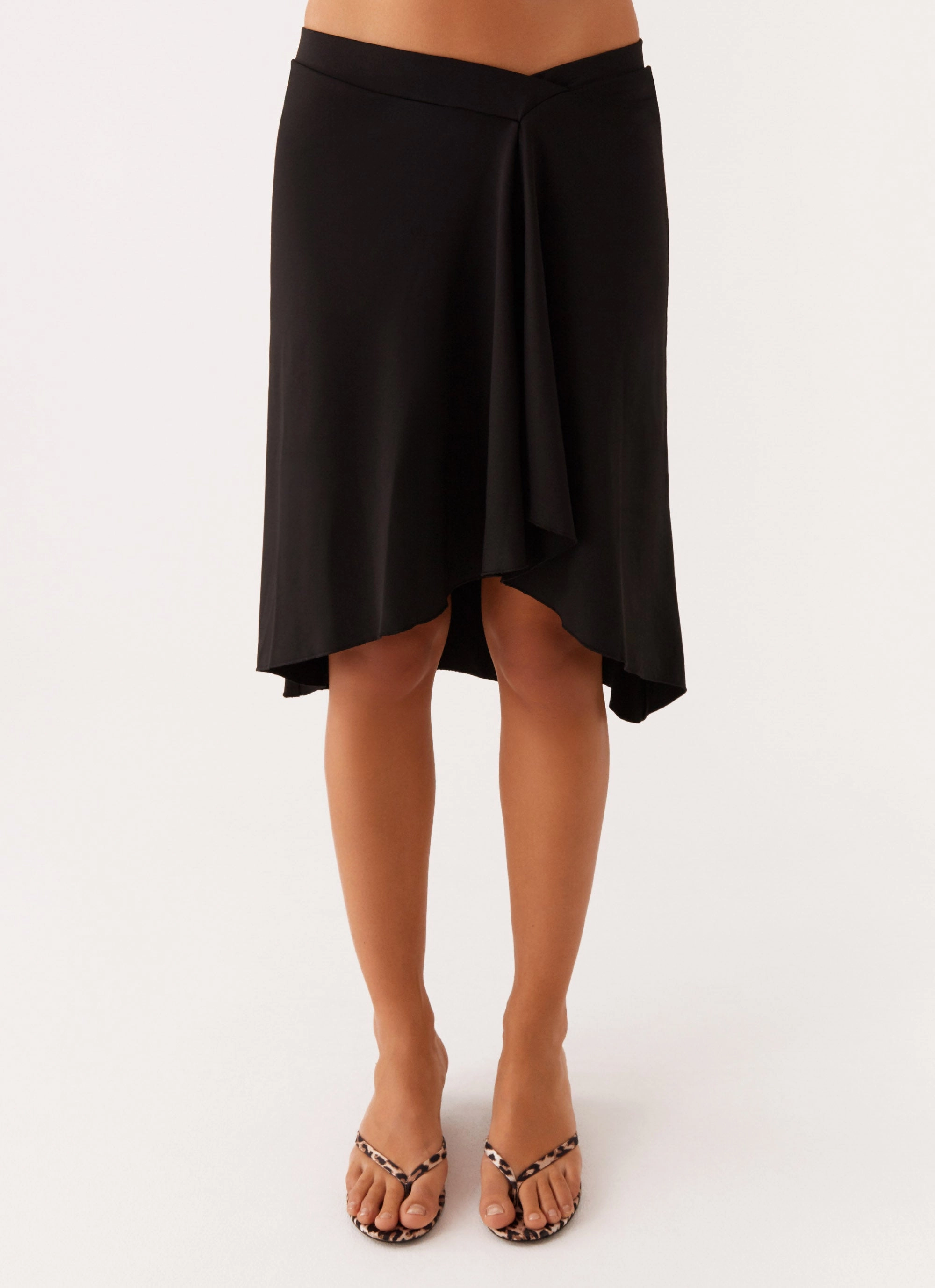 Erasable Crease All Occasion Shes A Lady Midi Skirt - Black
