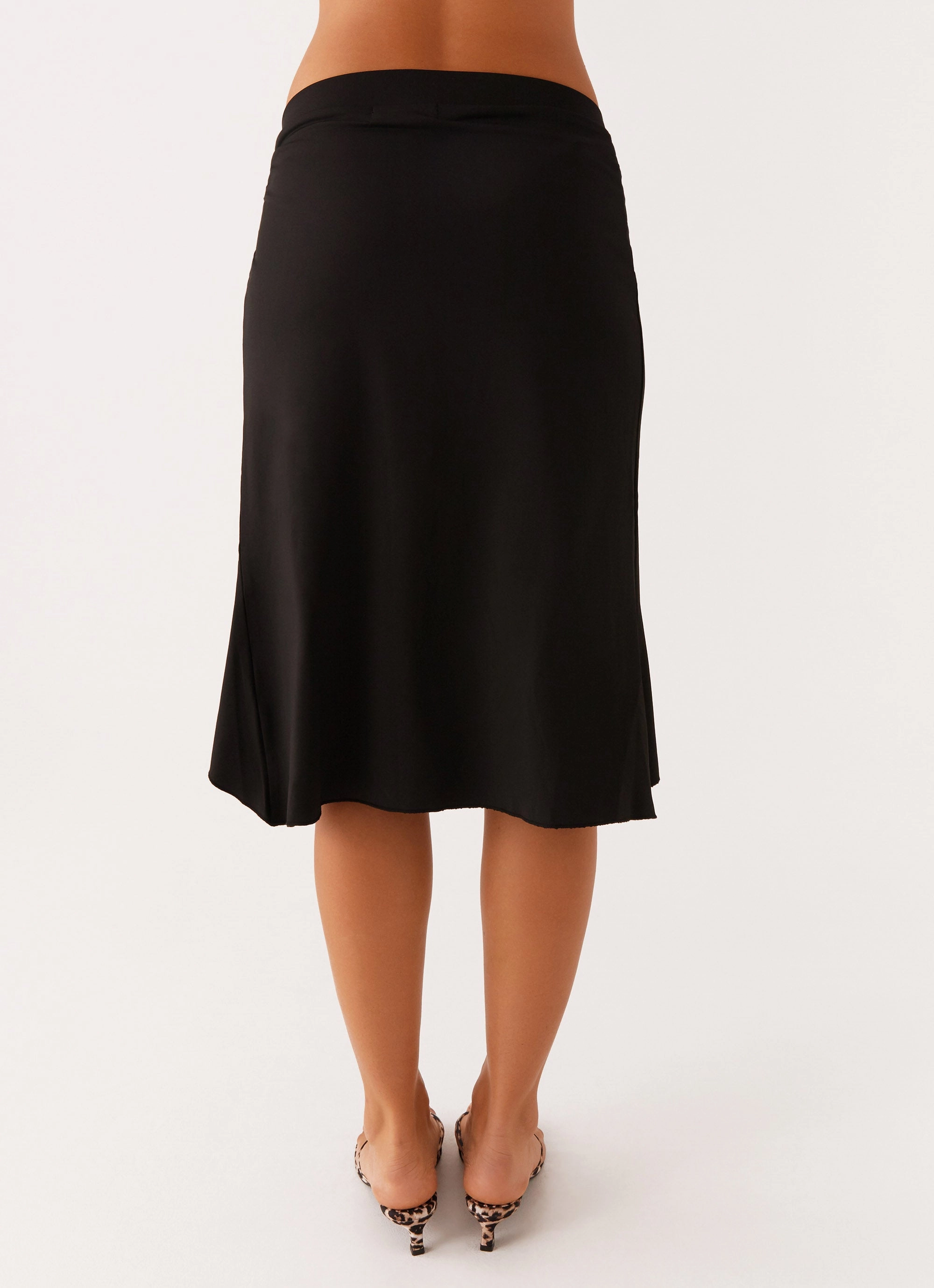Breezy Style Shes A Lady Midi Skirt - Black