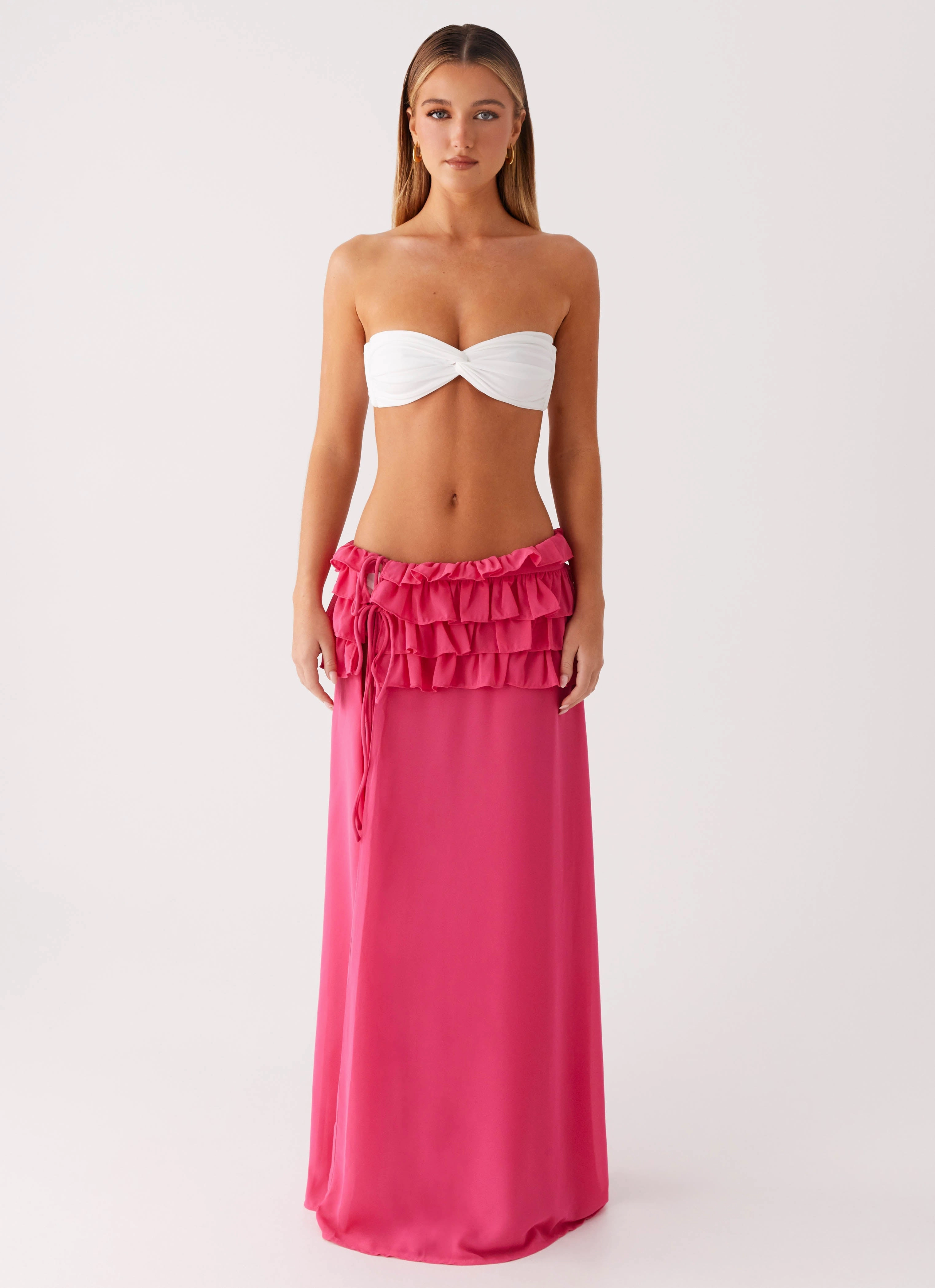 Flexible Boning Lined Shorts Shirin Sarong - Hot Pink