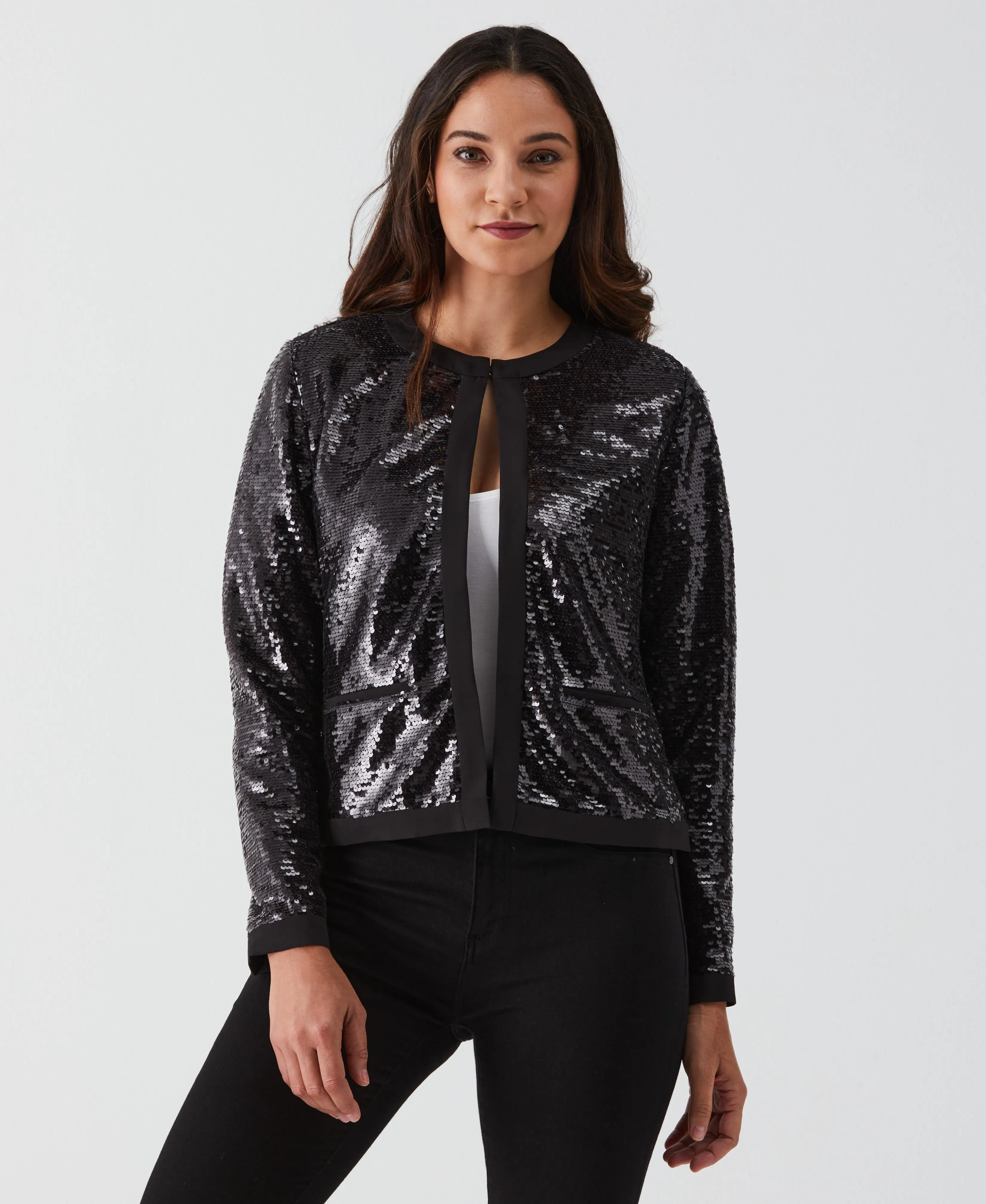 UltraThinLayer Rugged Look Sequin Jacket