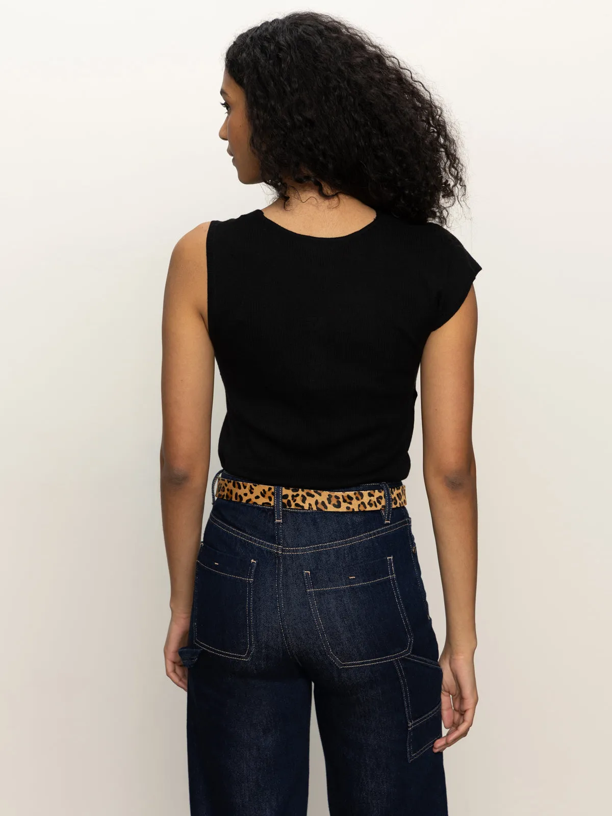 Shoulder Twist Top Black MoistureManagementSystem Versatile Layering