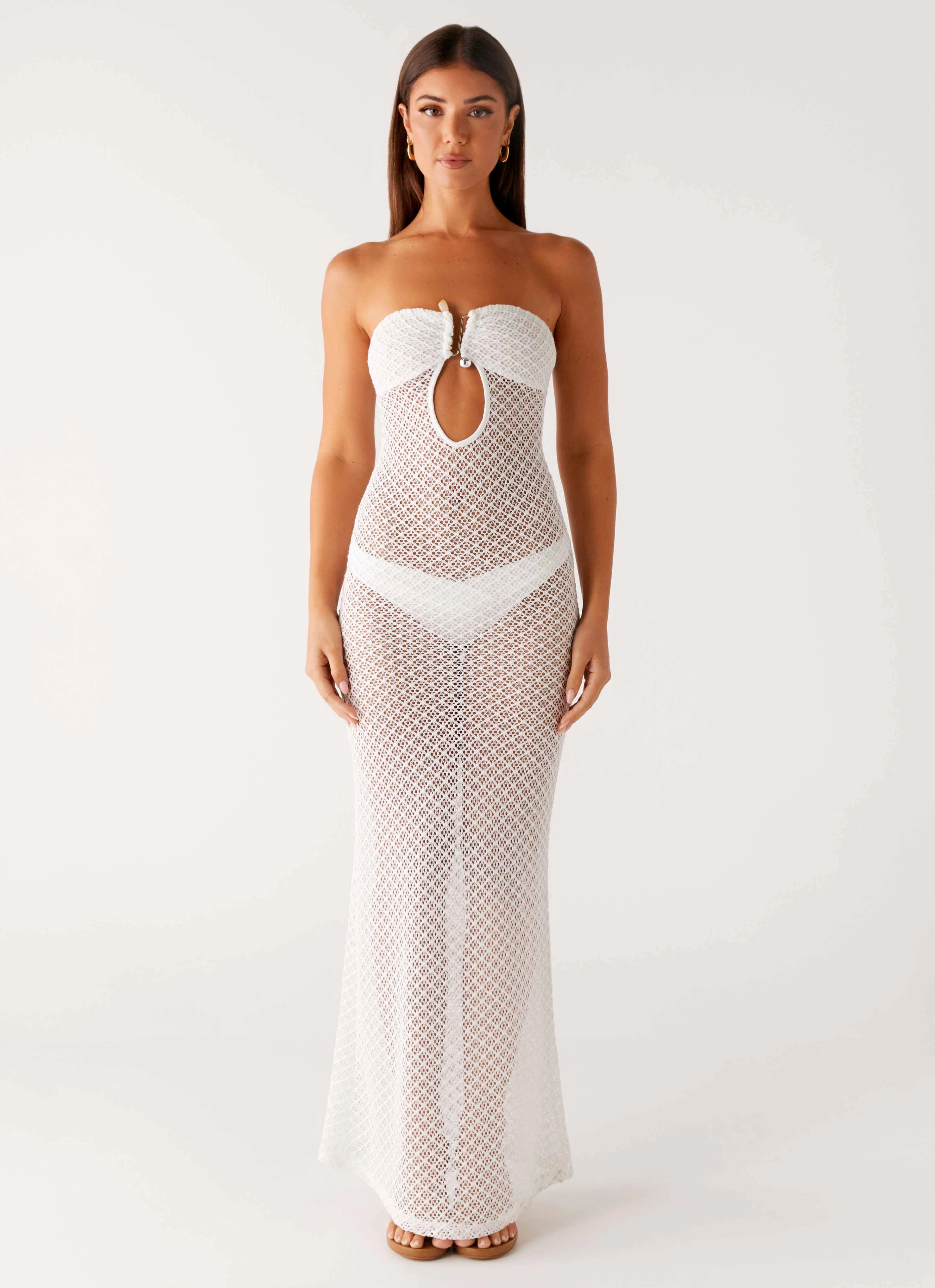 Showcase Crochet Maxi Dress - Ivory All Fit