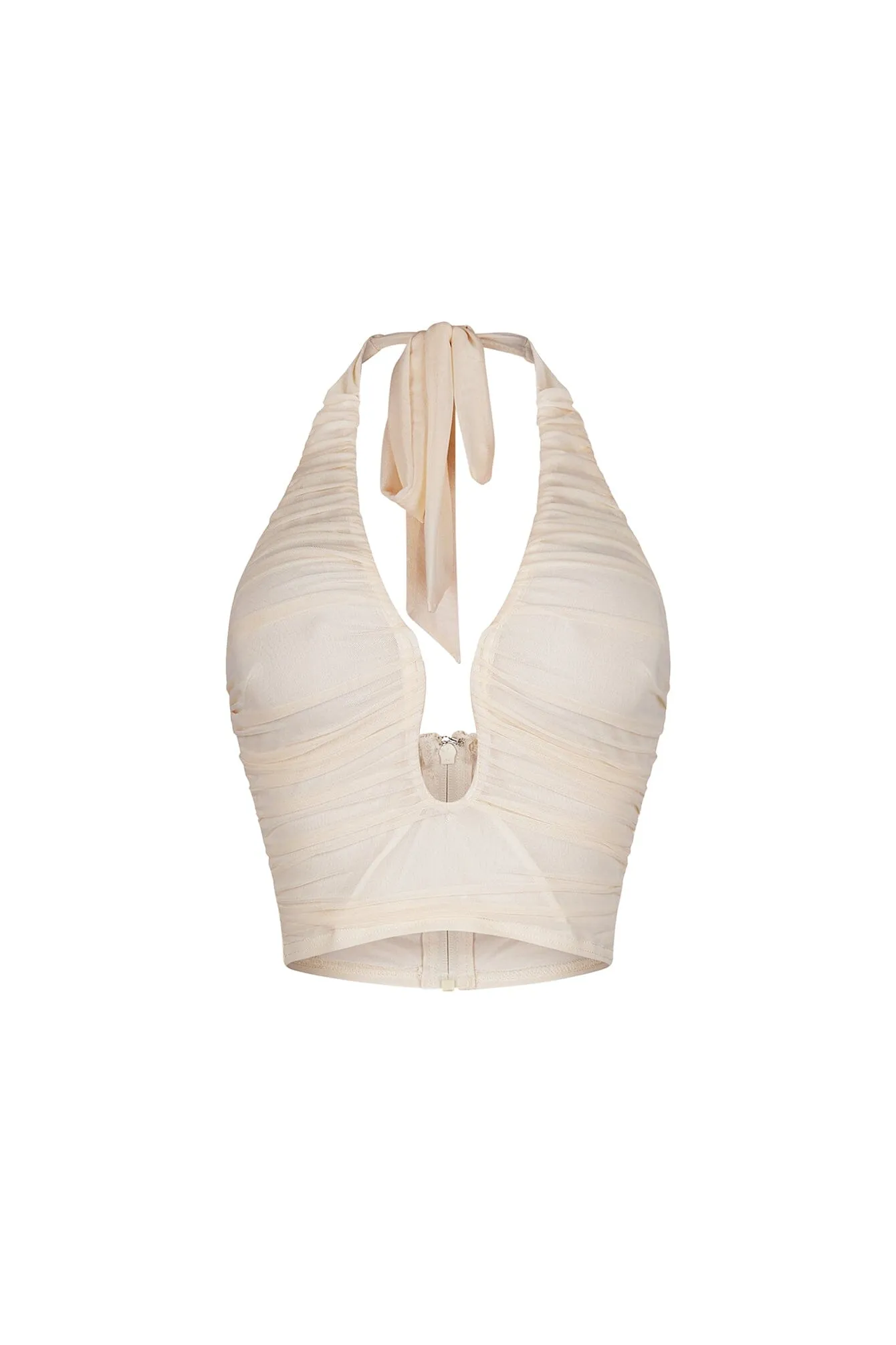 Siren Wire Mesh Halter Top Hooded Frame AbrasionResistant Edging