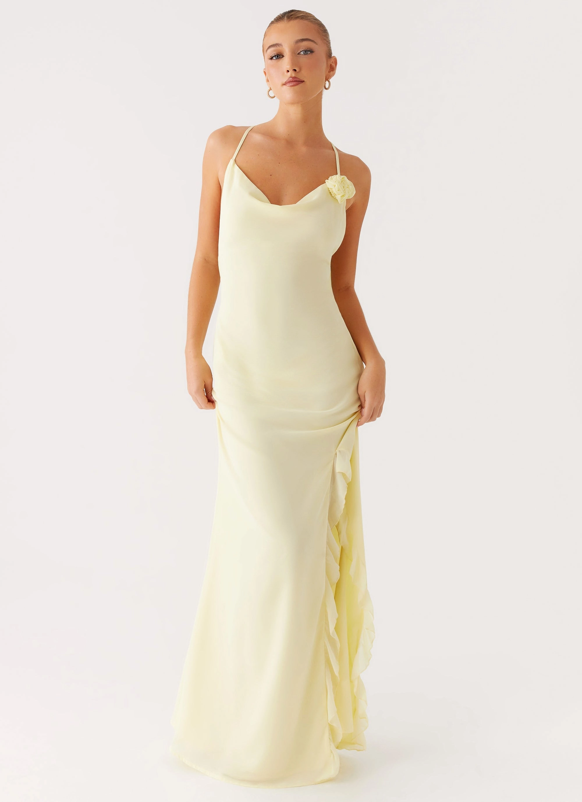 Comfortable fit dress for all body types First Class Maxi Dress - Yellow