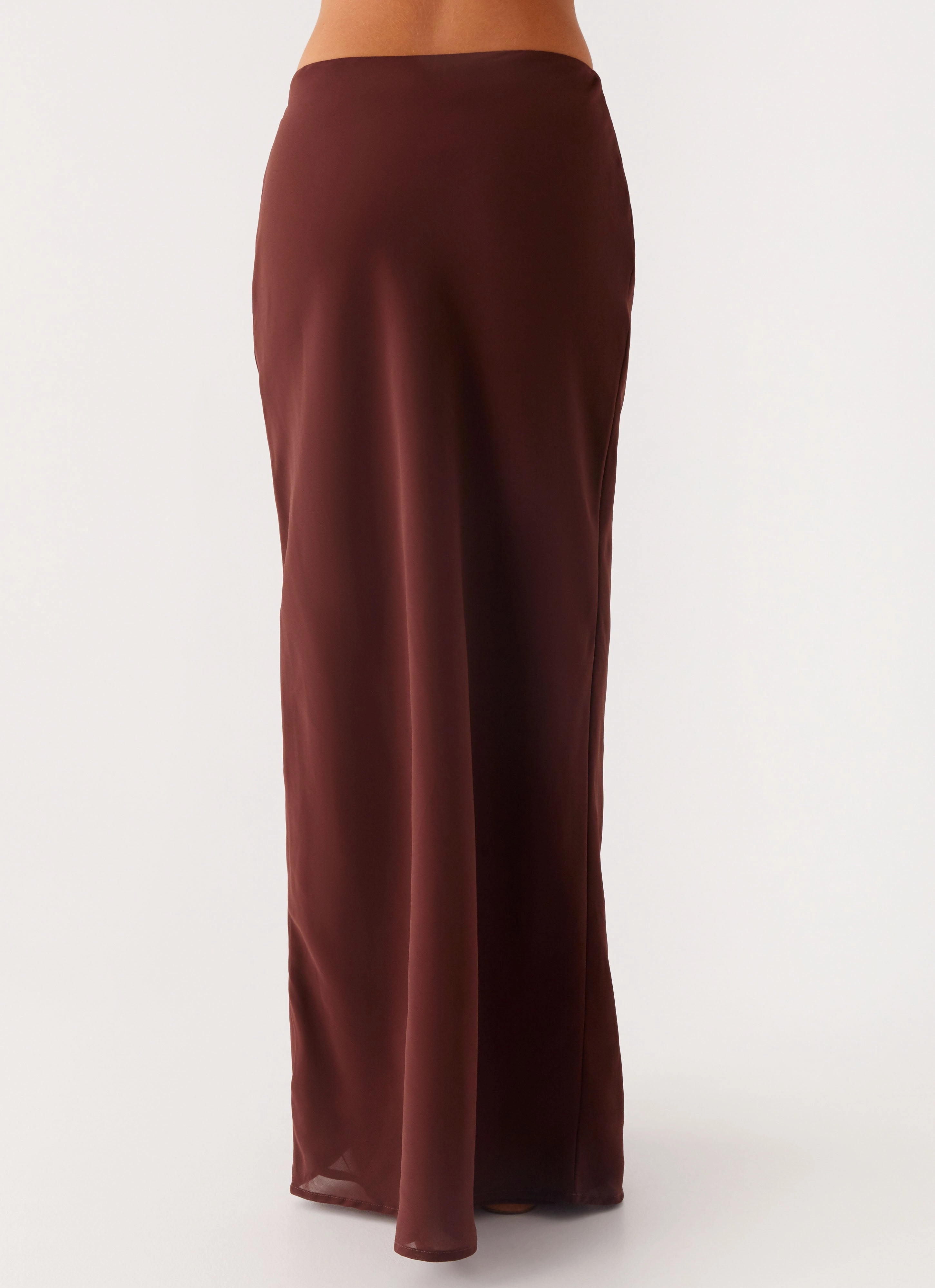 Sienna Sunset Maxi Skirt - Chocolate Spring Brunch Smooth Edging