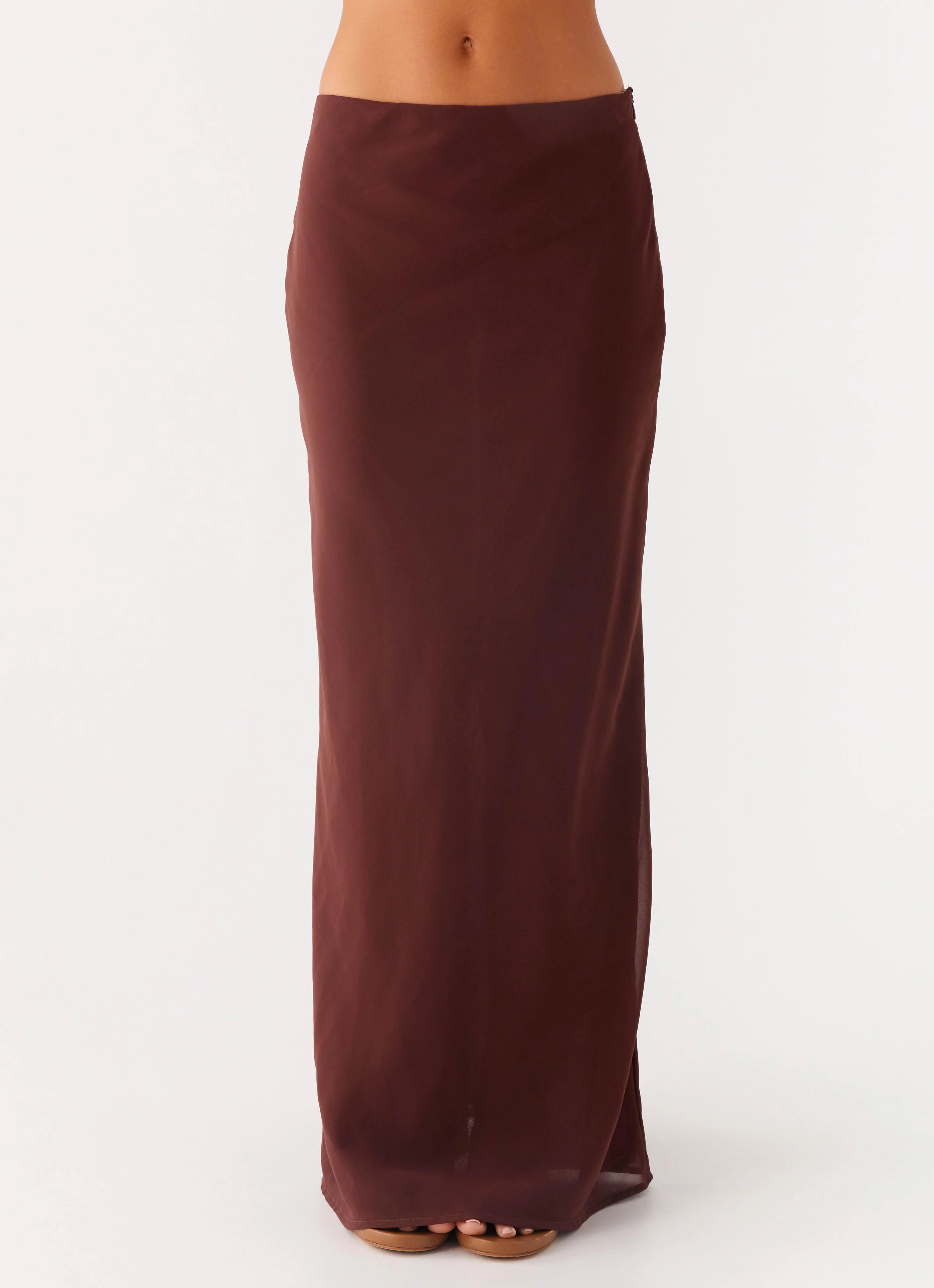 Hidden pockets Sienna Sunset Maxi Skirt - Chocolate