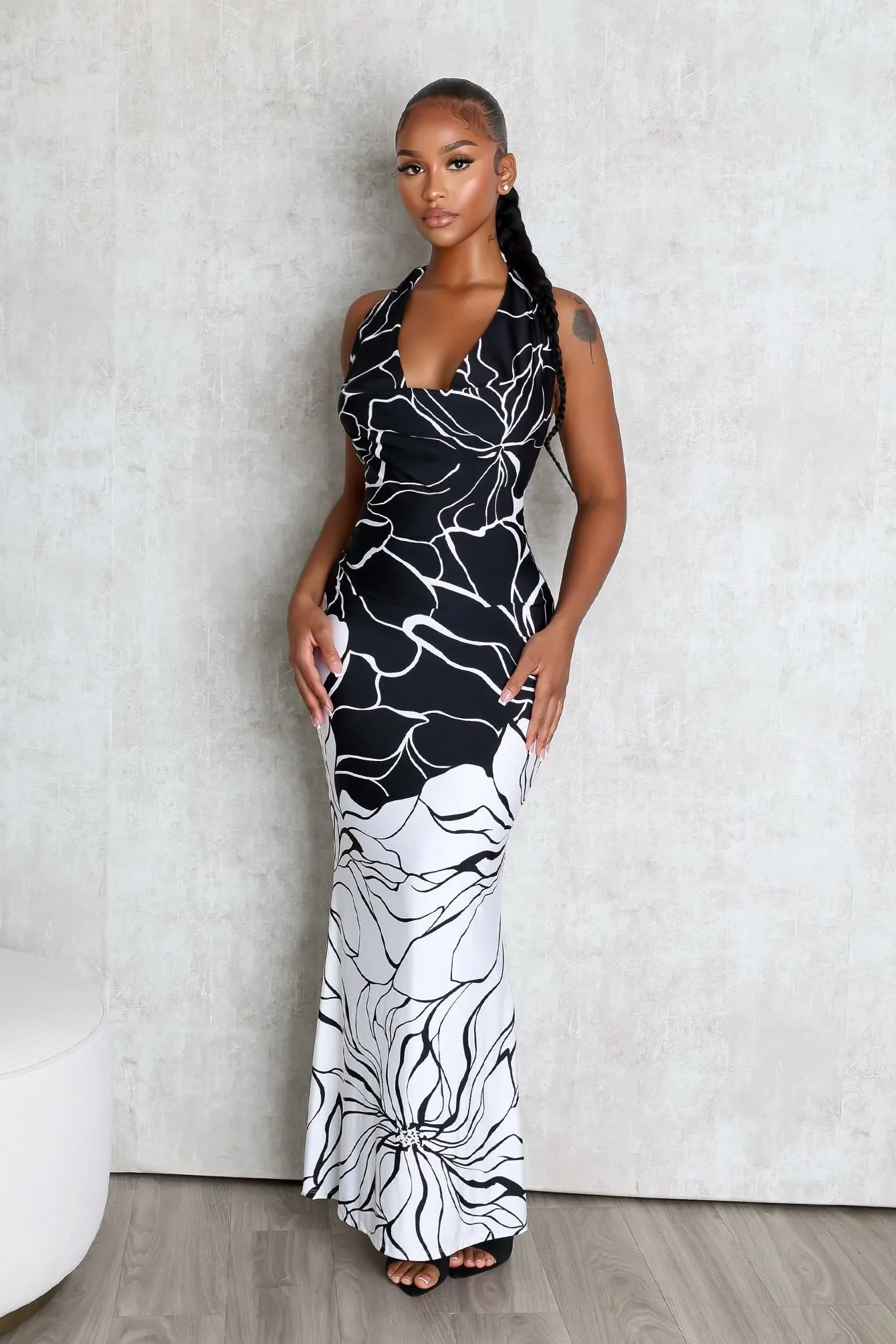Silkflow Cowl Maxi Dress Trend Texture Easy Layering Piece
