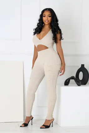 Core Utility Alara Waist Cutout Pocket Jumpsuit