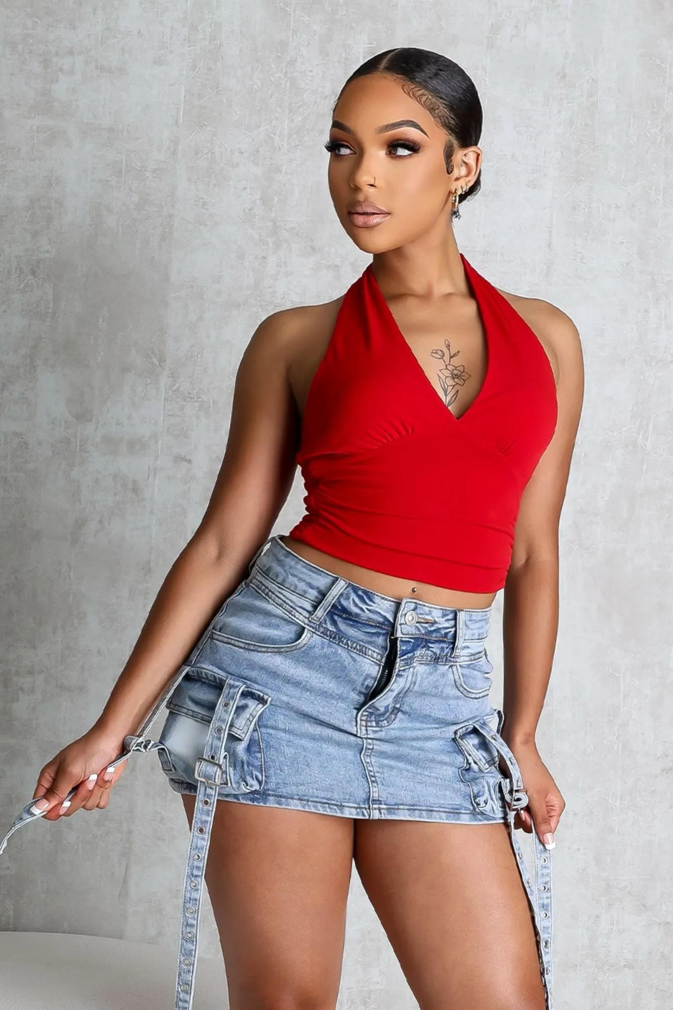 Airflow Ventilation Zones Simple Grace Halter Crop Top