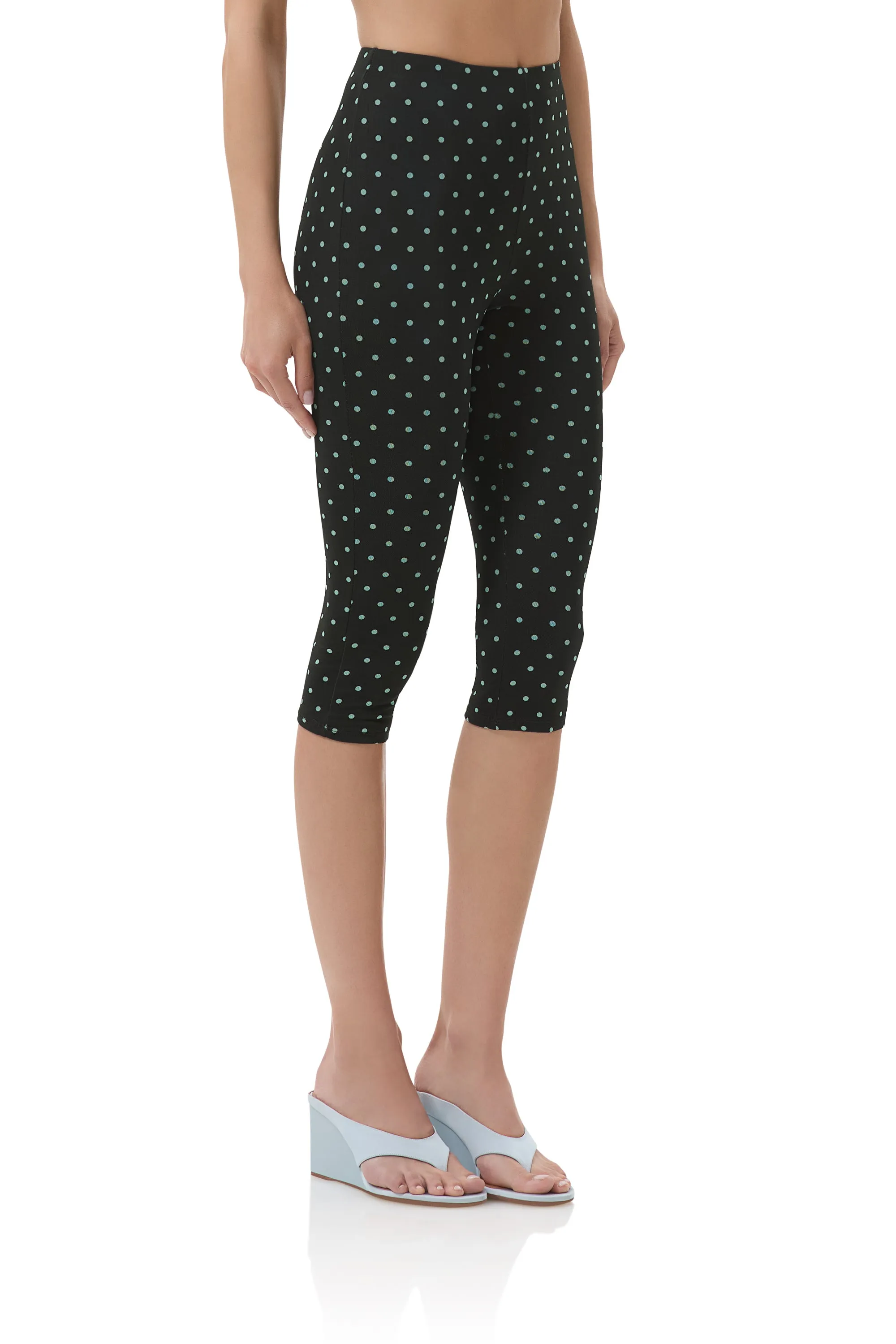 Gianna Capri Pant - Aqua Dot Quick Wash