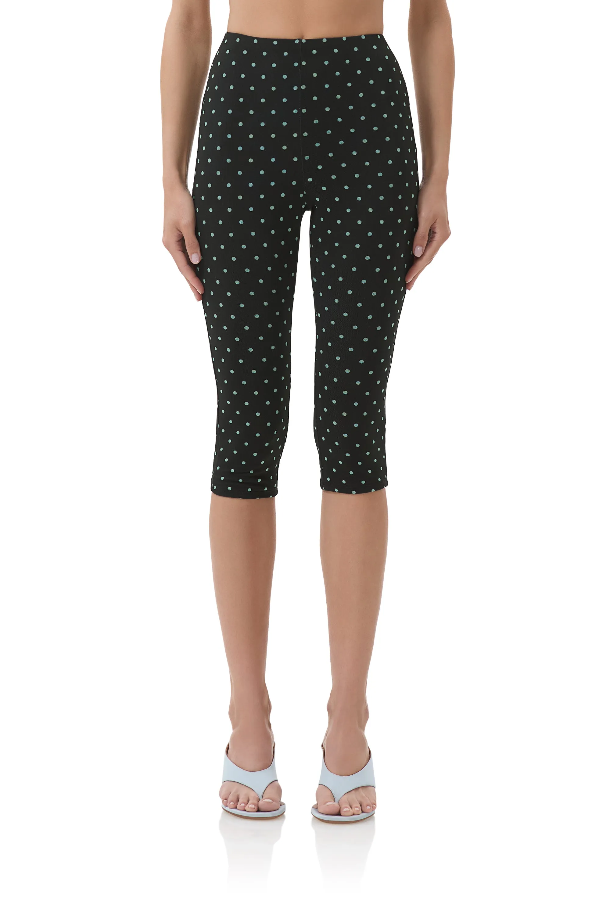 Gianna Capri Pant - Aqua Dot Trendy Style