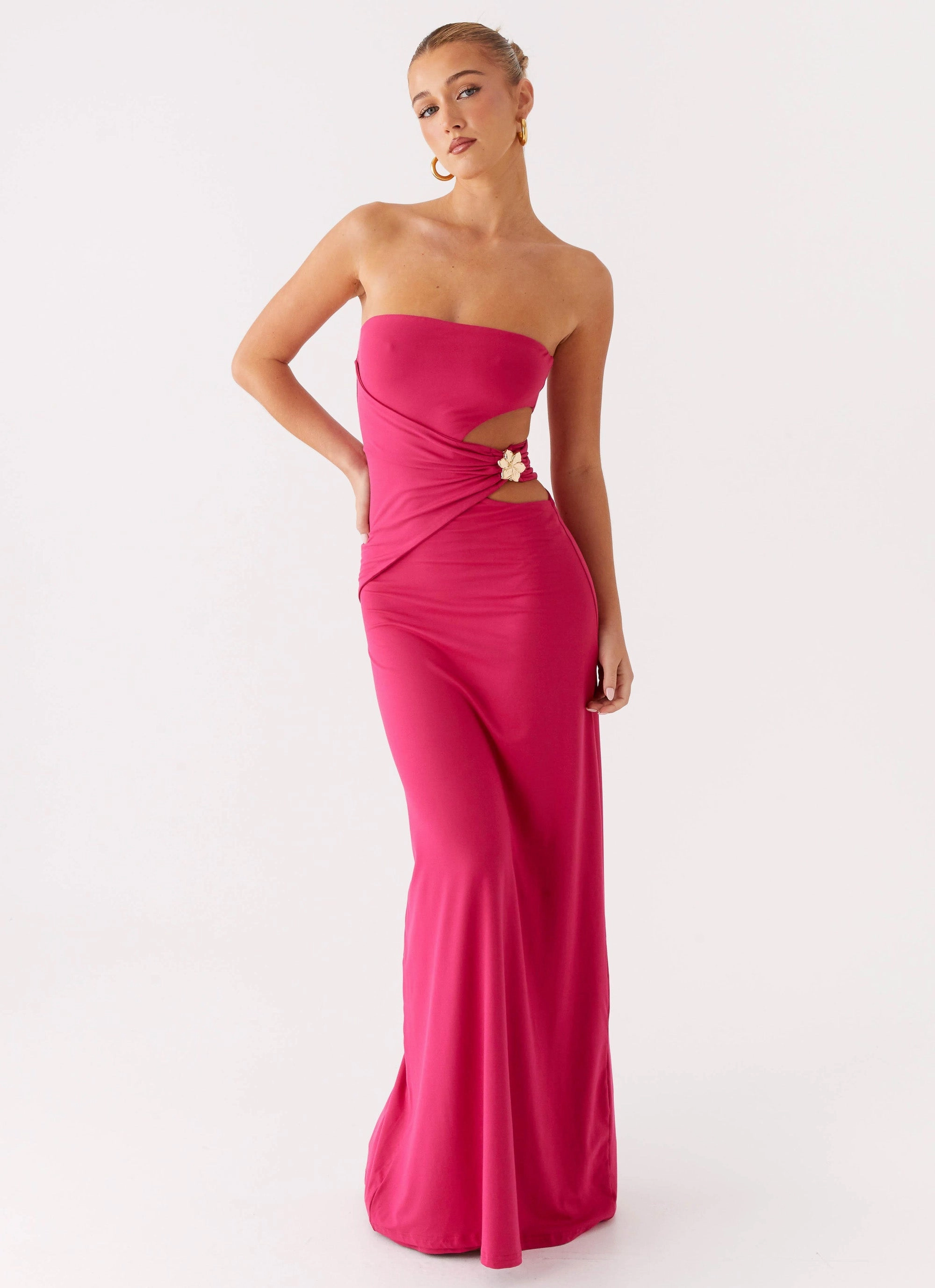 Anetta Maxi Dress - Fuchsia Comfy Yet Stylish