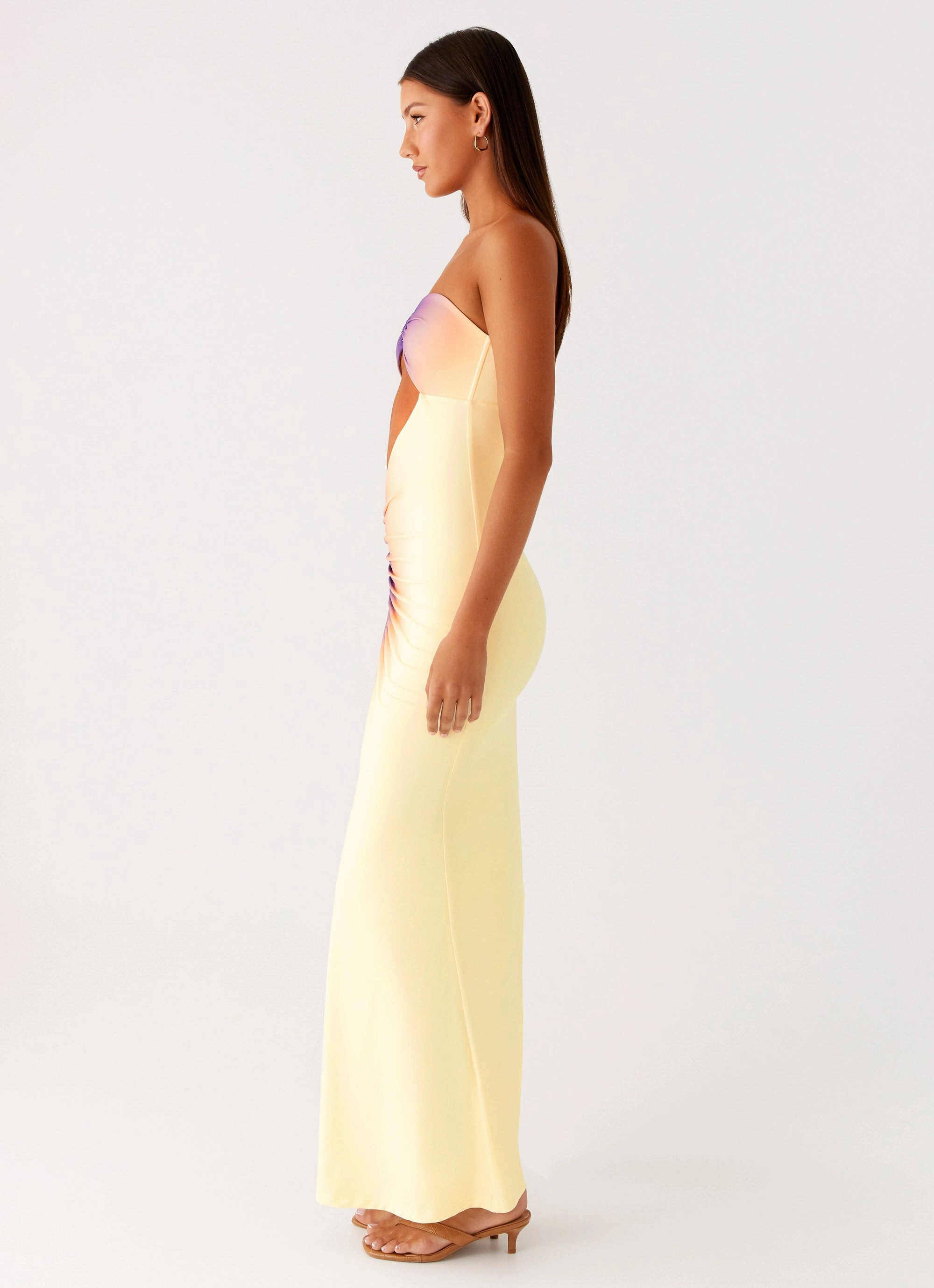 Smart and Relaxed Color-Blocked Ellisah Ombre Maxi Dress - Sunrise Ombre
