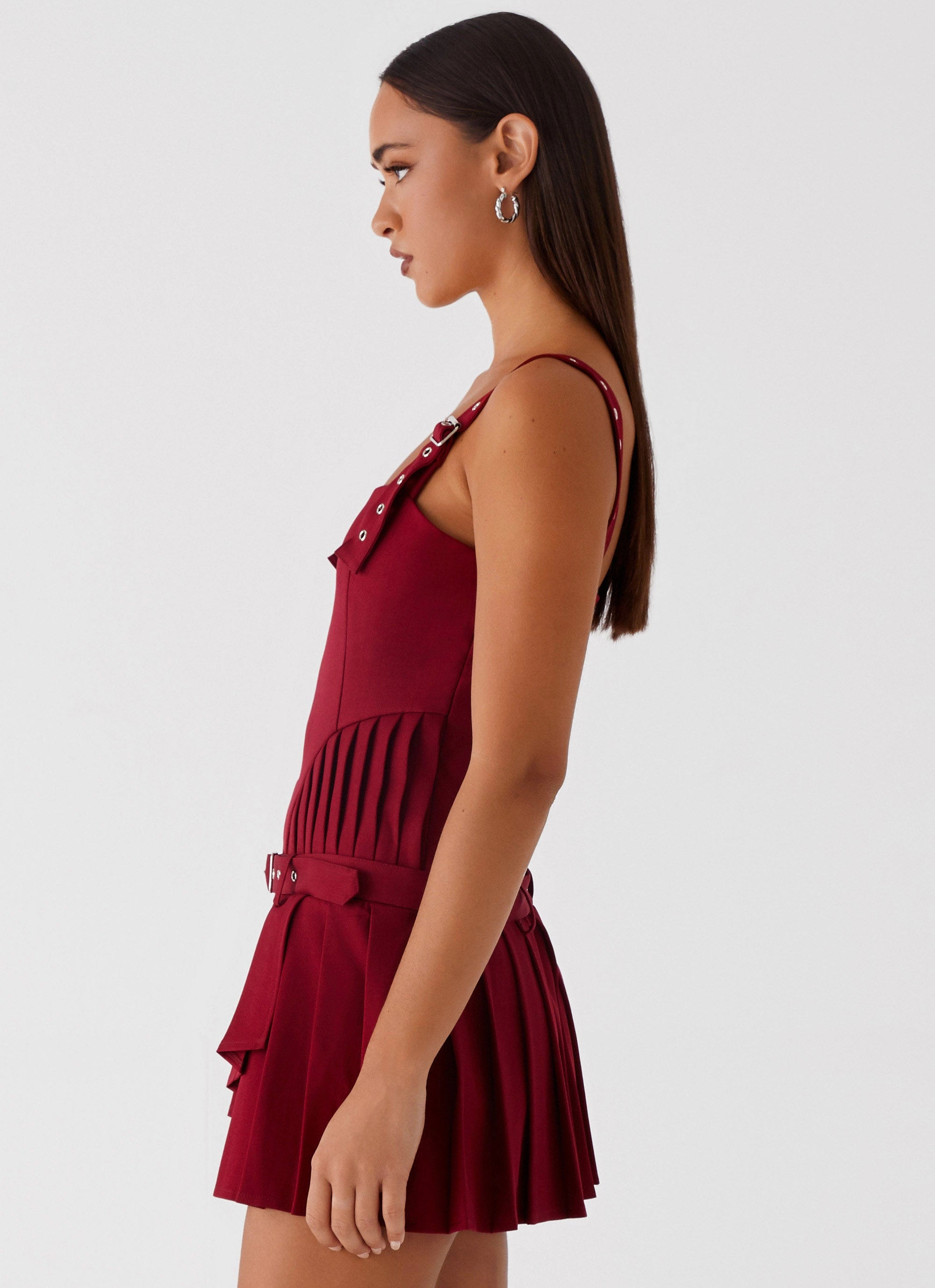 Uma Mini Dress - Cherry Red Fresh Style