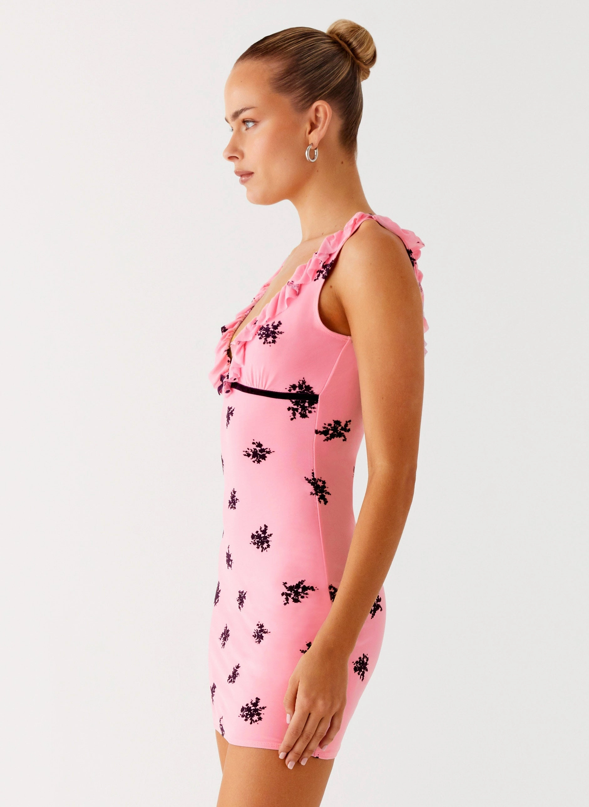 Milena Cami Mini Dress - Pink Denim style