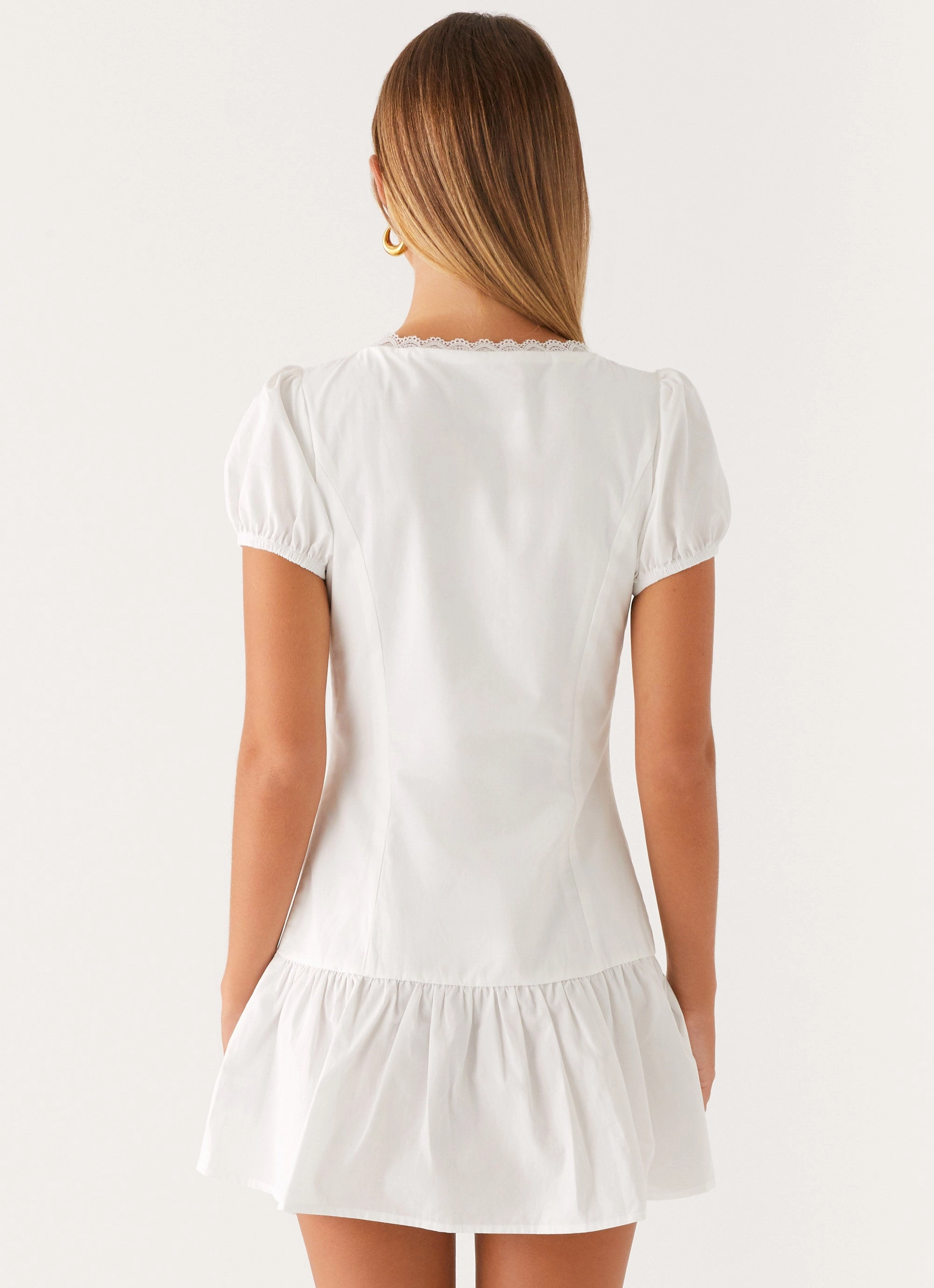 Simply Yours Mini Dress - White Water Repellent Finish