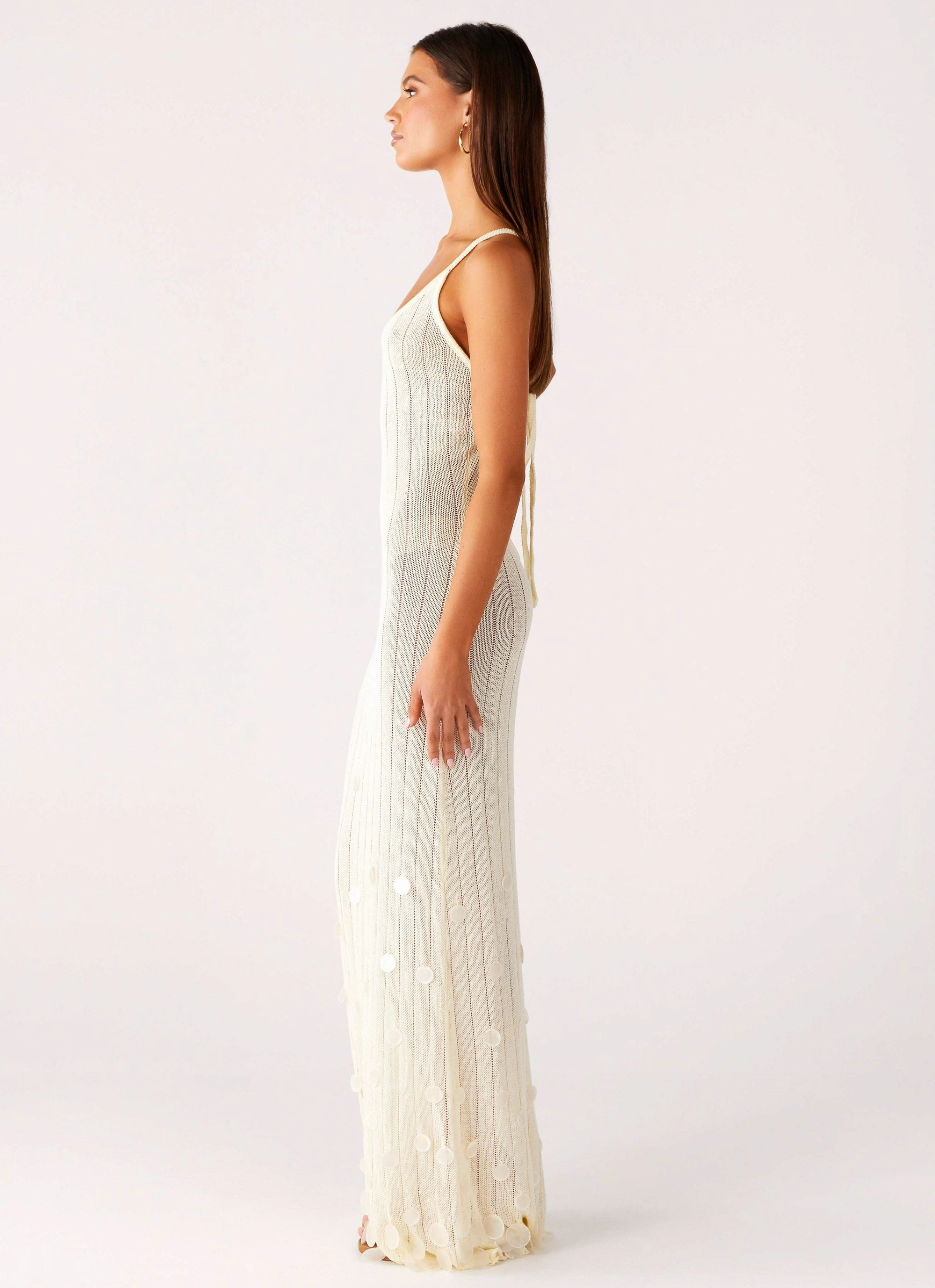 Siren Song Crochet Maxi Dress - Ivory Everyday Ready Calm Grace