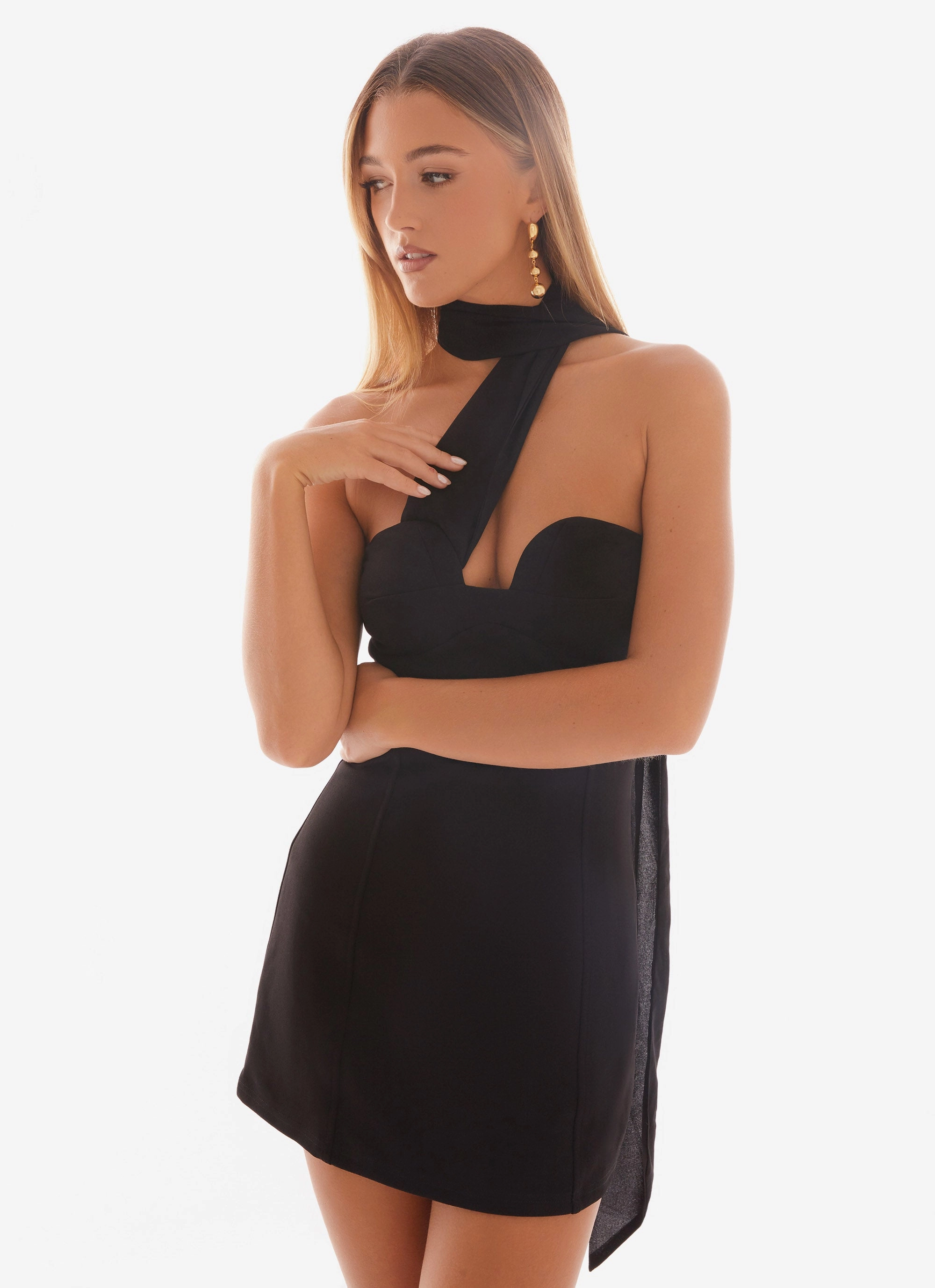 Sirena Mini Dress - Black casual finish