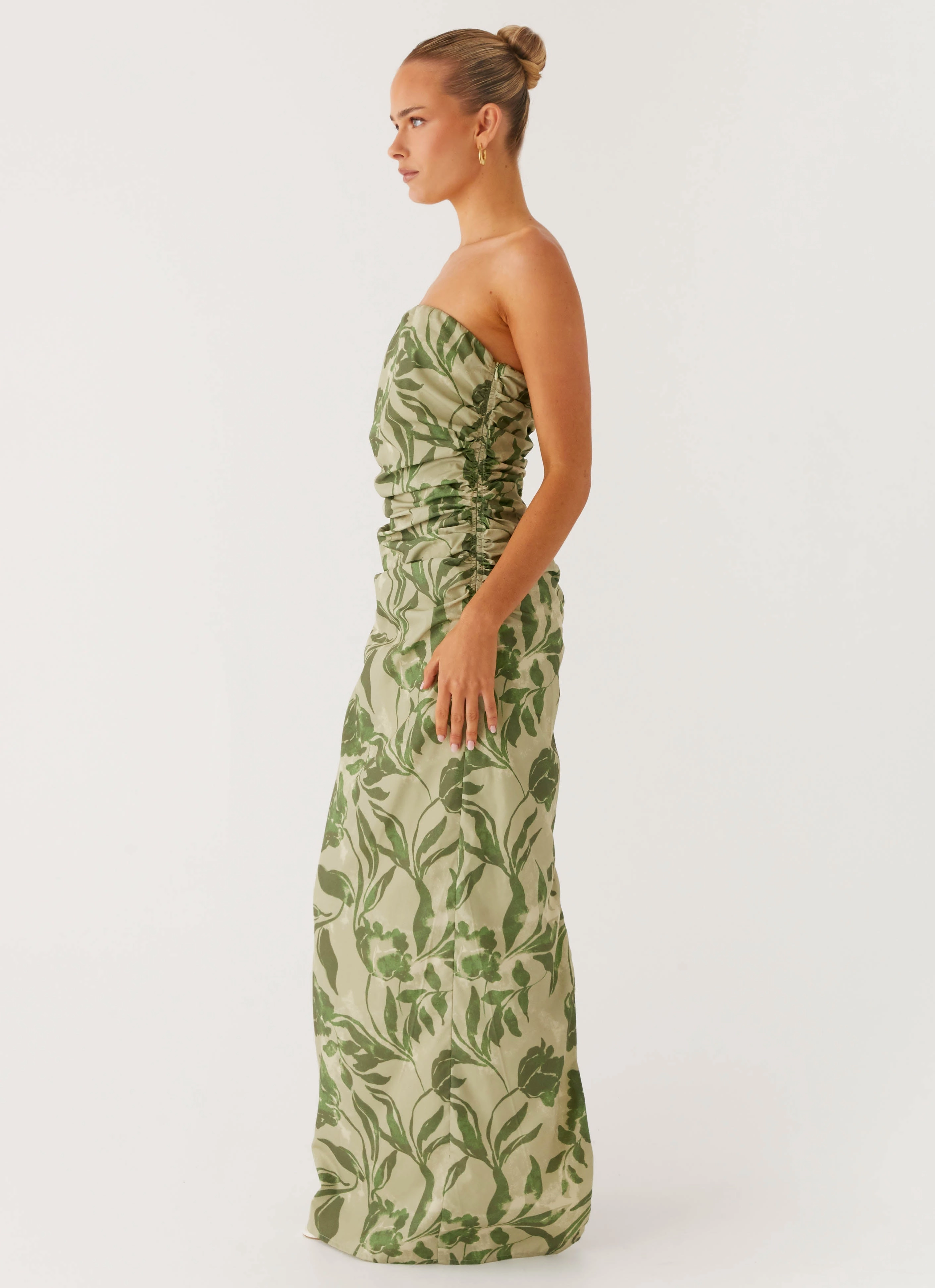 Coastal Soft Gemstone-Detail Sirrah Maxi Dress - Jade Fern