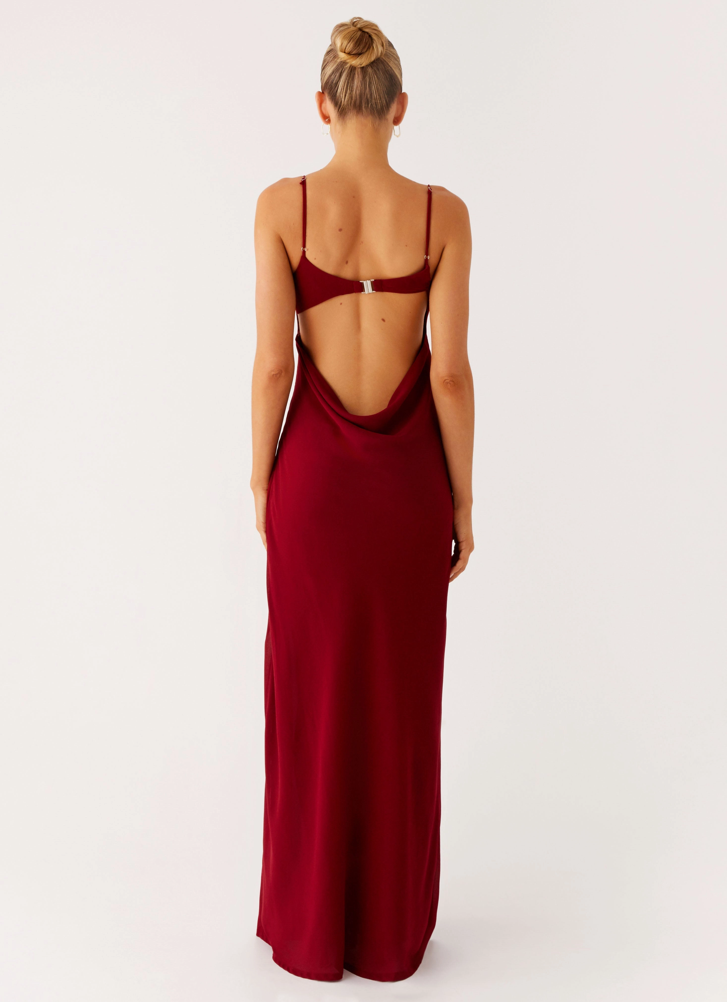 Alouette Maxi Dress - Burgundy Minimal Core Softly Structured