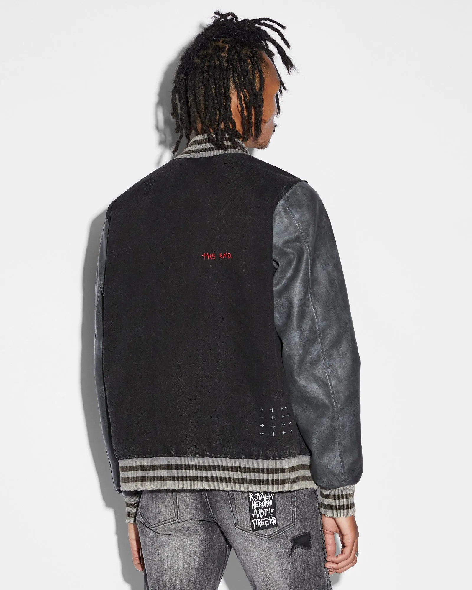 SKRIBED KING JACKET BLACK Shape Retention Knitting NonRestrictive Armholes