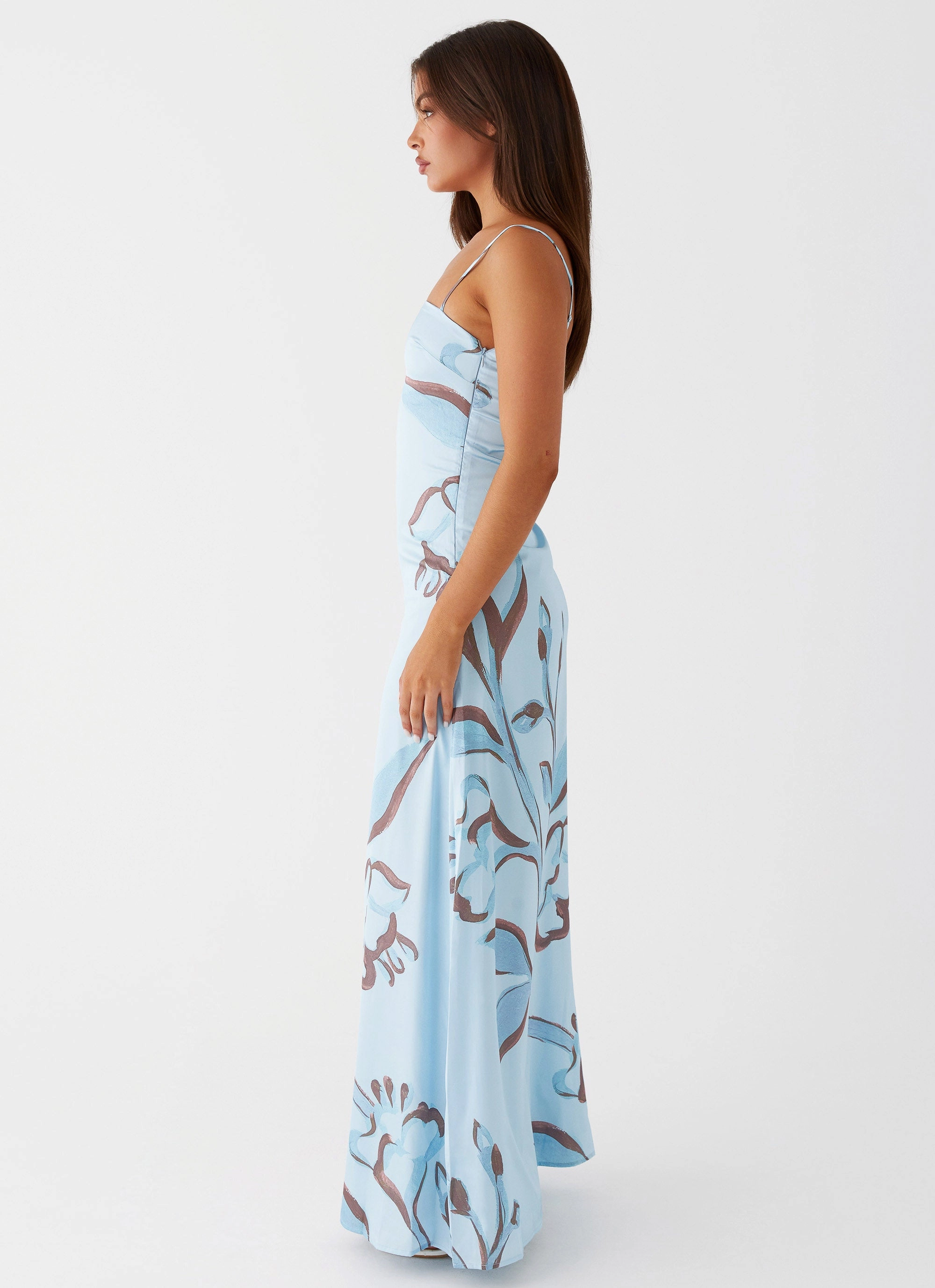Lux Look Aster Bloom Maxi Dress - Blue Floral