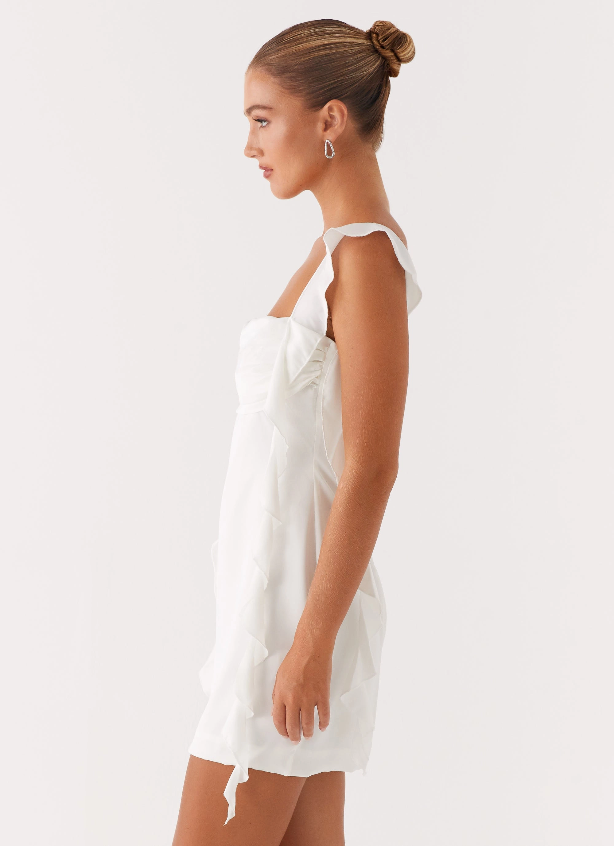 Beckham Mini Dress - White Sporty Edge