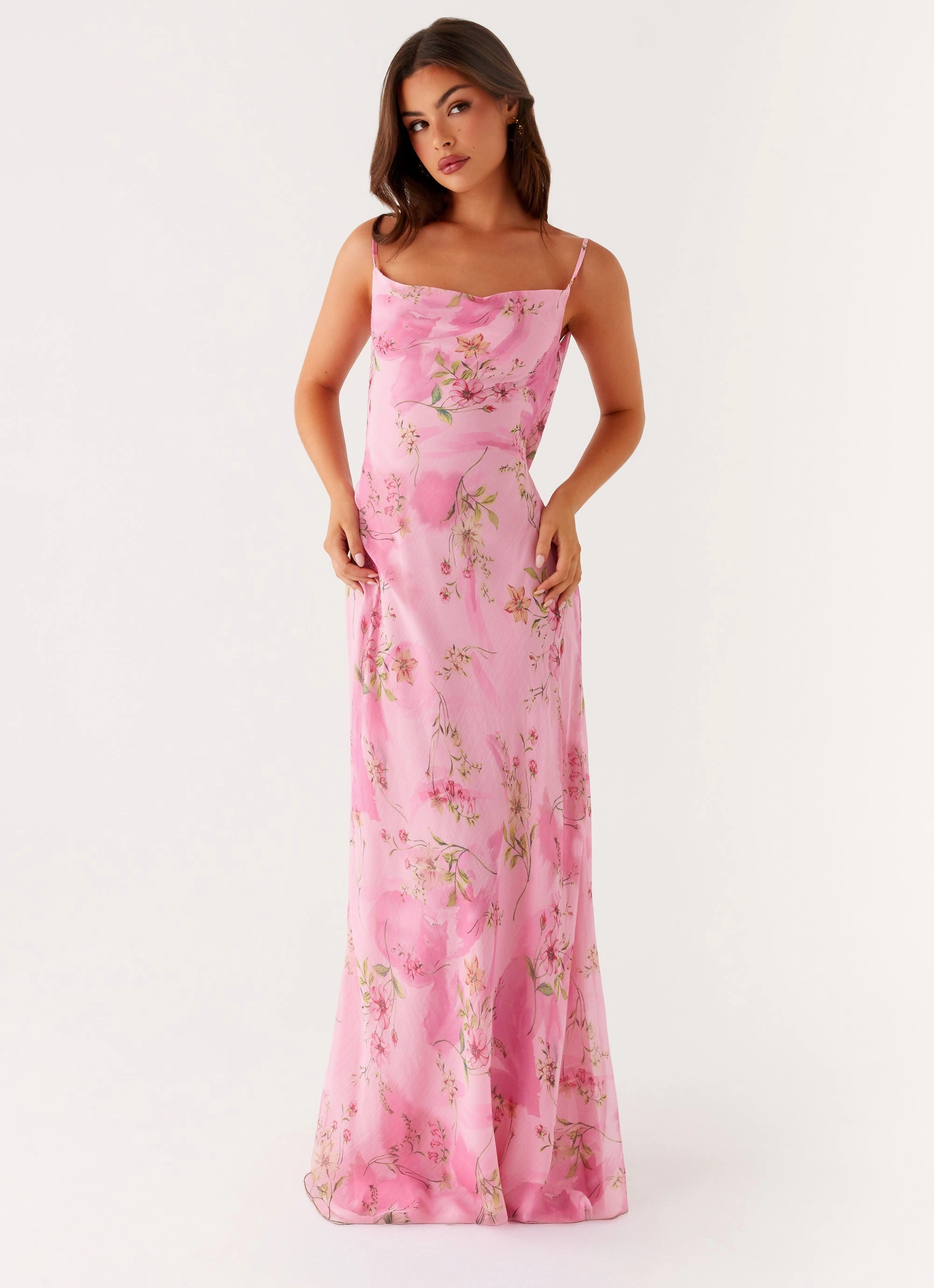Fresh Form Orlando Maxi Dress - Pink Floral Print