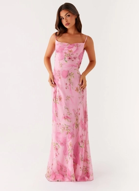Fresh Form Orlando Maxi Dress - Pink Floral Print