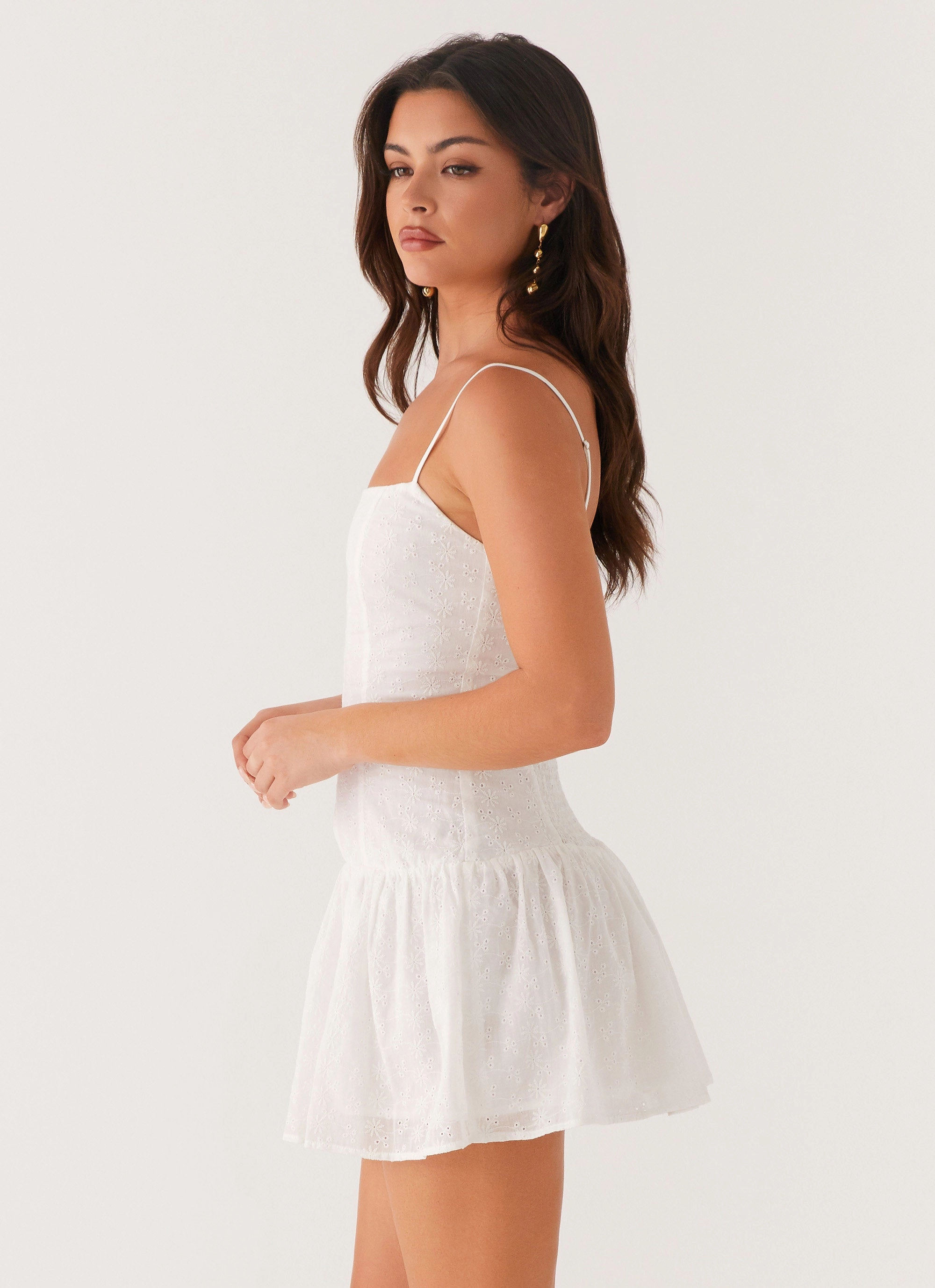 Palm Springs Mini Dress - White Soft Focus Reinforced Seams