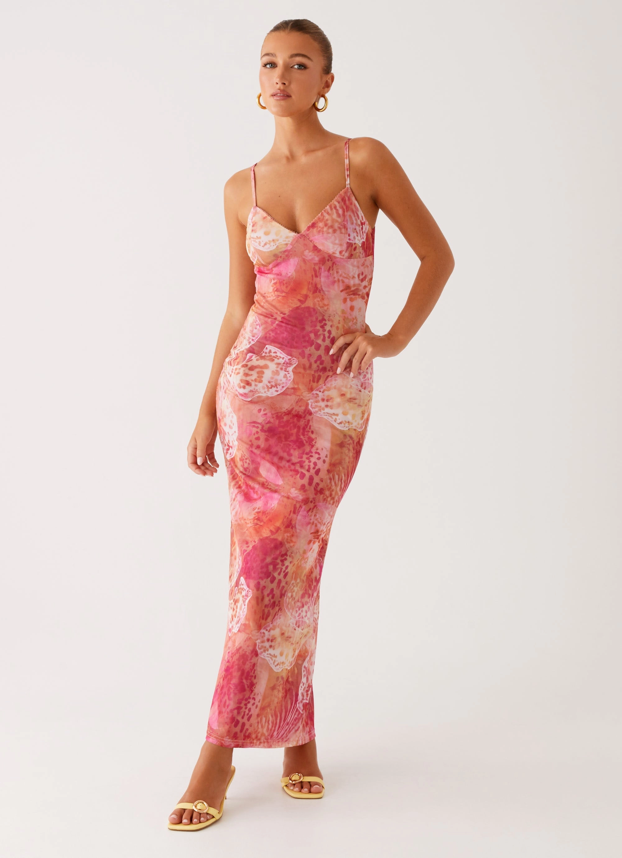 Kasey Midi Dress - Flamingo Fling Fresh Mood