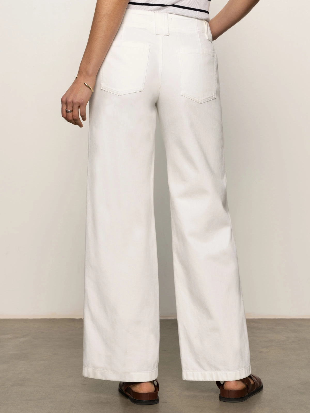 Arden Wide Leg Jeans Brilliant White Drop Shoulder Silhouette