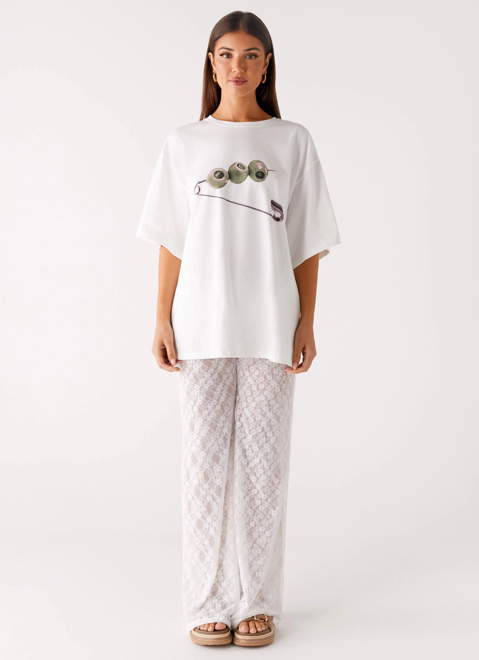 Matcha Lace Pants - White stain resistant coating