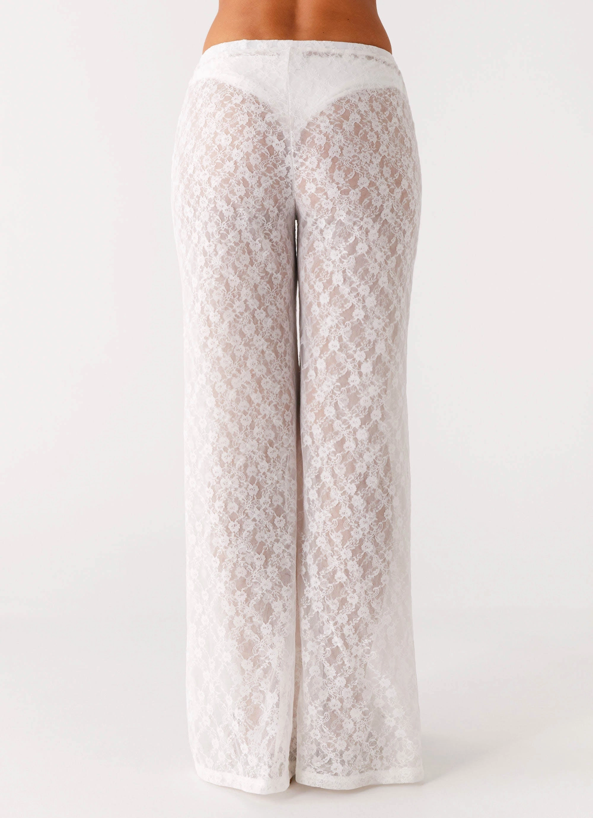 TaglessDesign Matcha Lace Pants - White