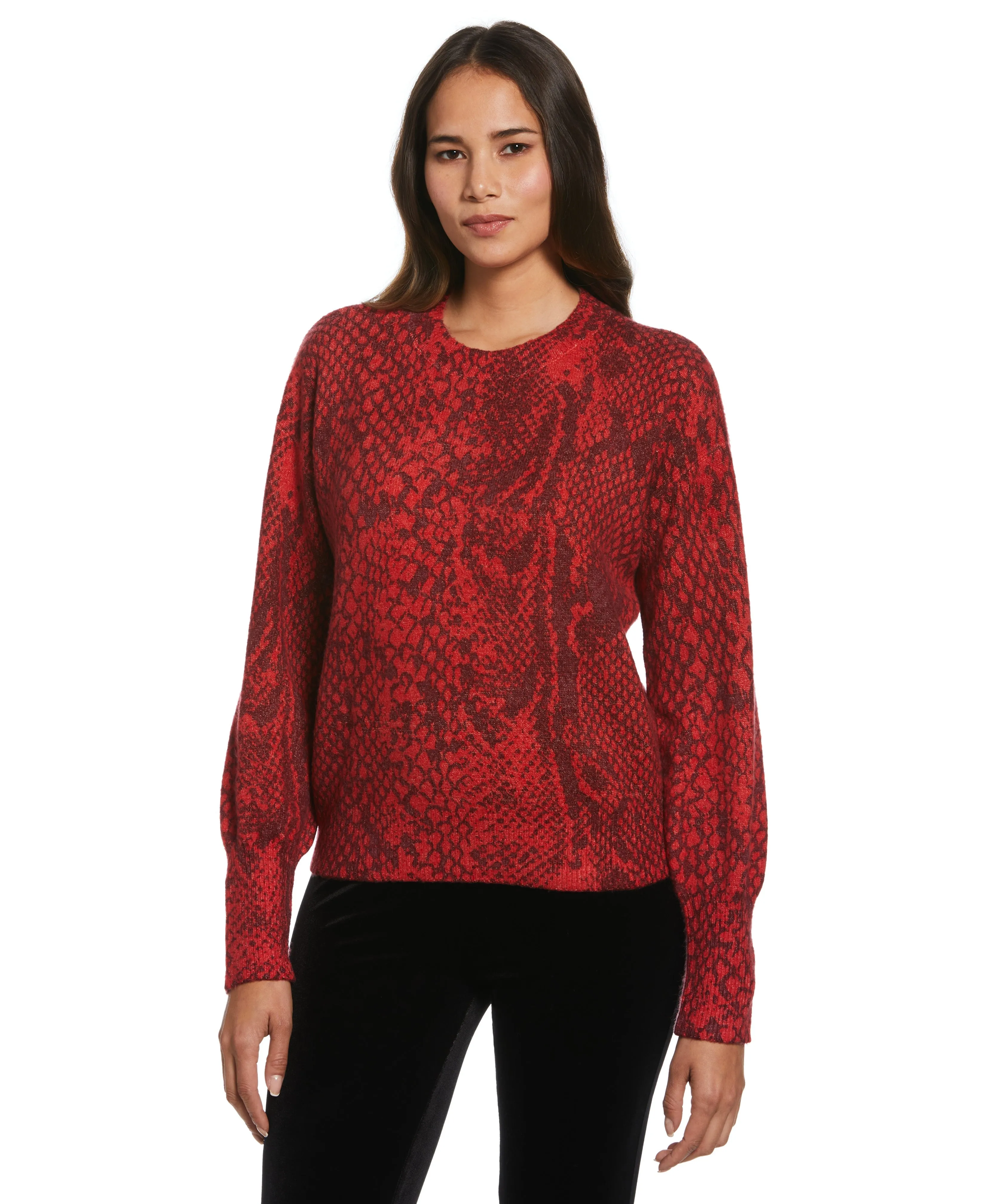 AntiStaticTreatment Slouchy Printed Sweater