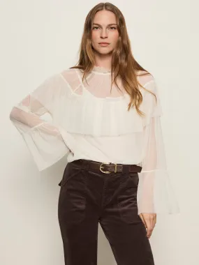 QuickDryConstruction The Ethereal Blouse Chalk