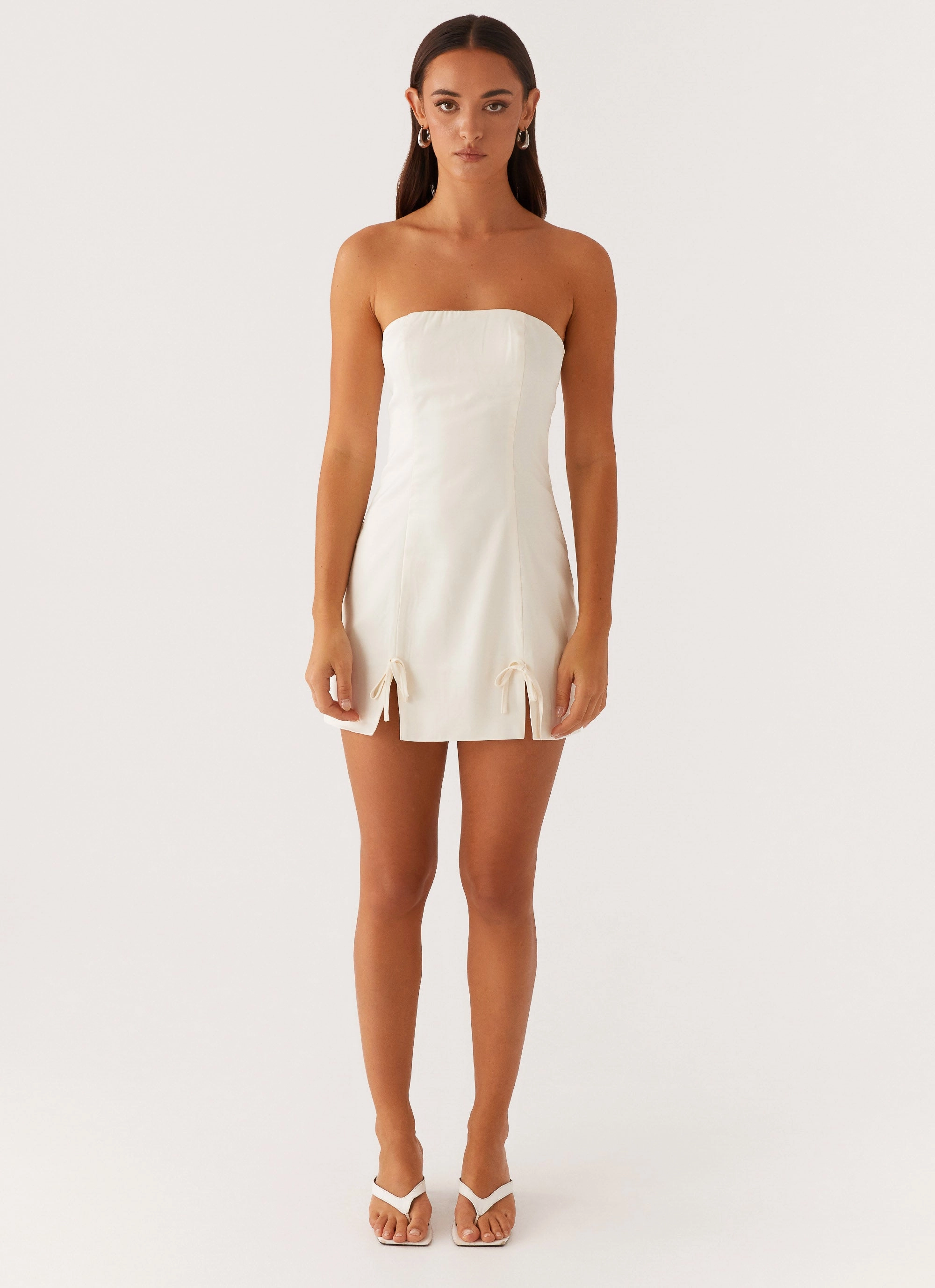 Kessie Mini Dress - Ivory Slow Fashion