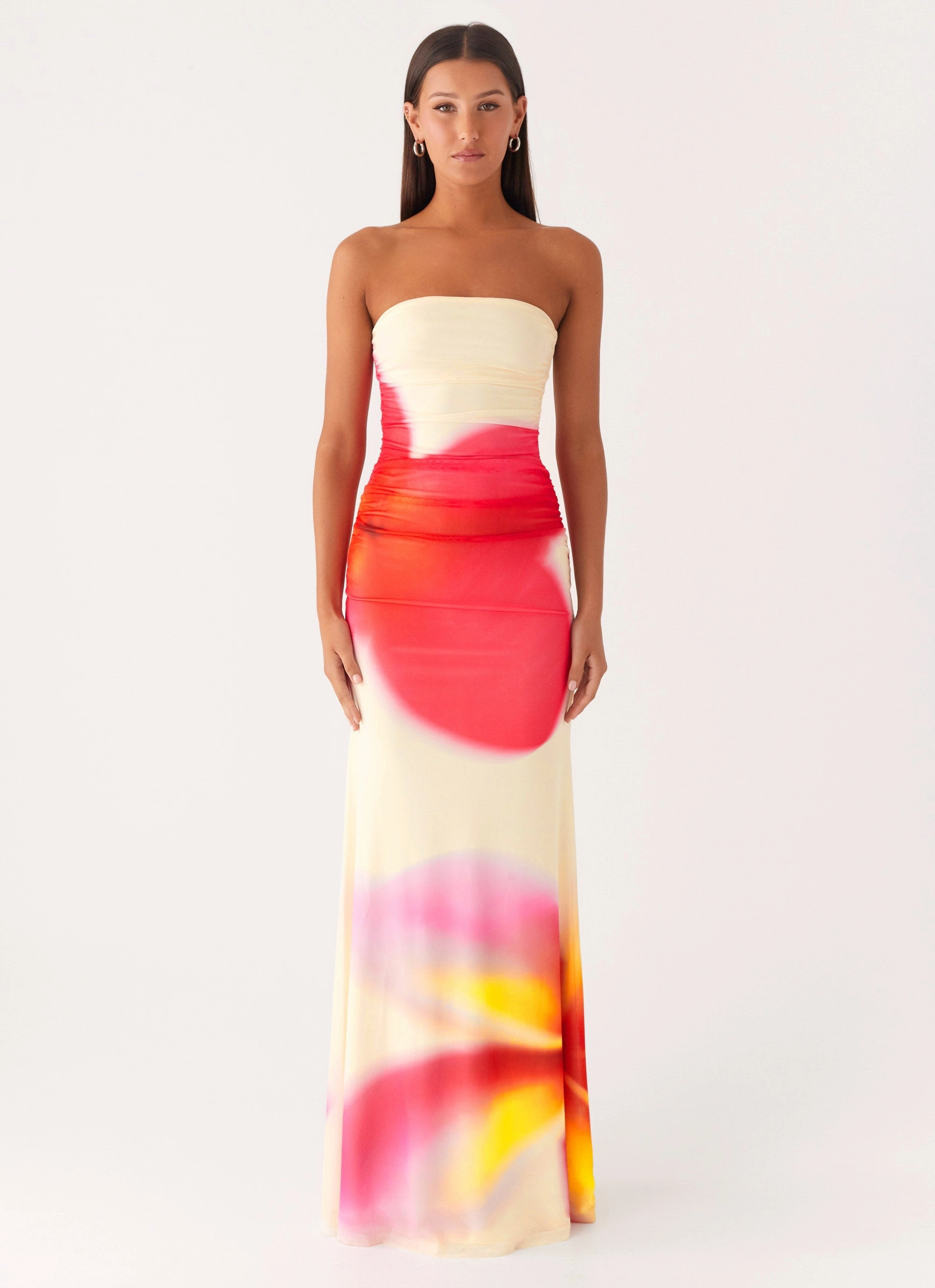 Iroha Strapless Maxi Dress - Frangipani Yellow Modern Layers