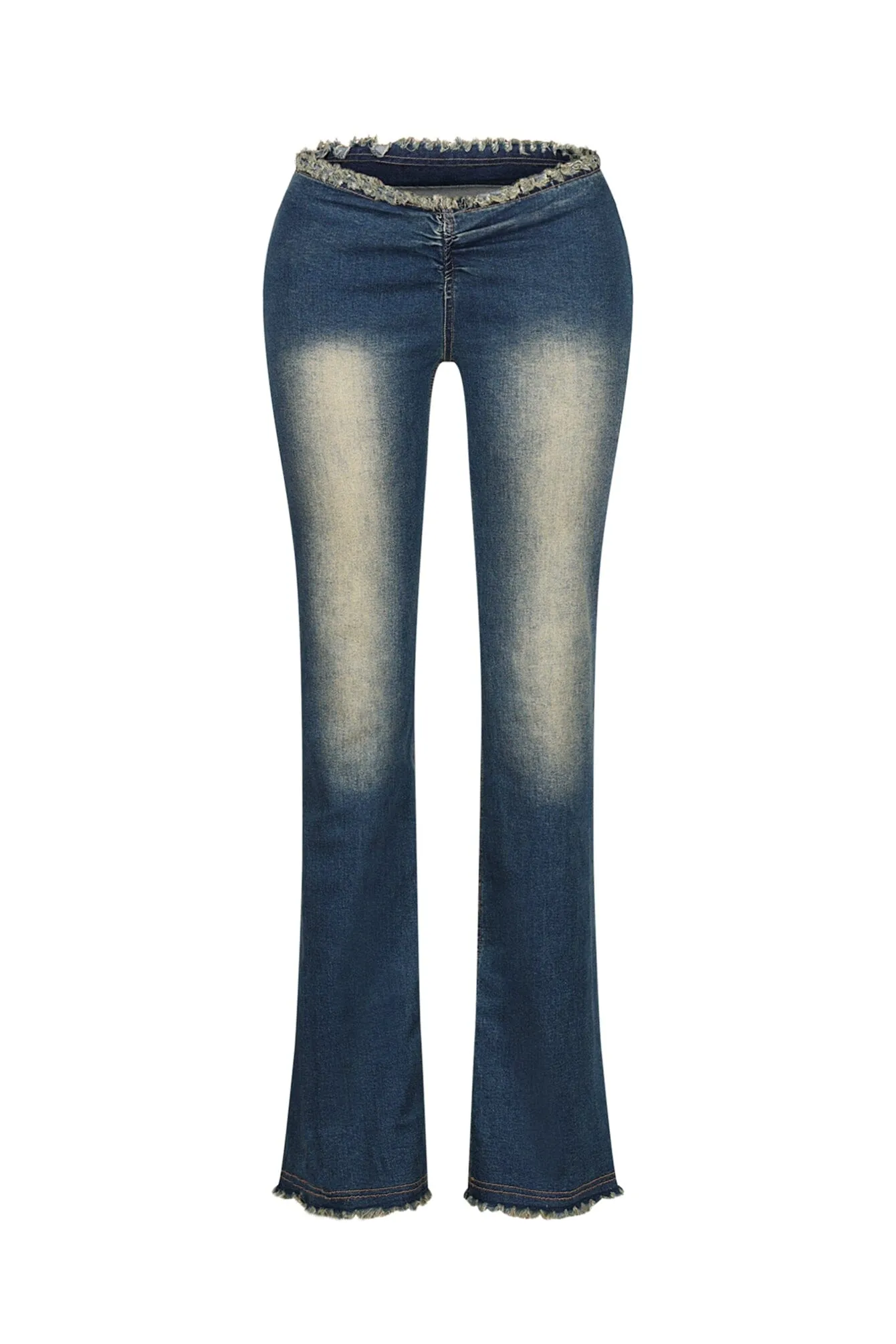 Urban Energy Smokey Low Rise Frayed Denim Jeans