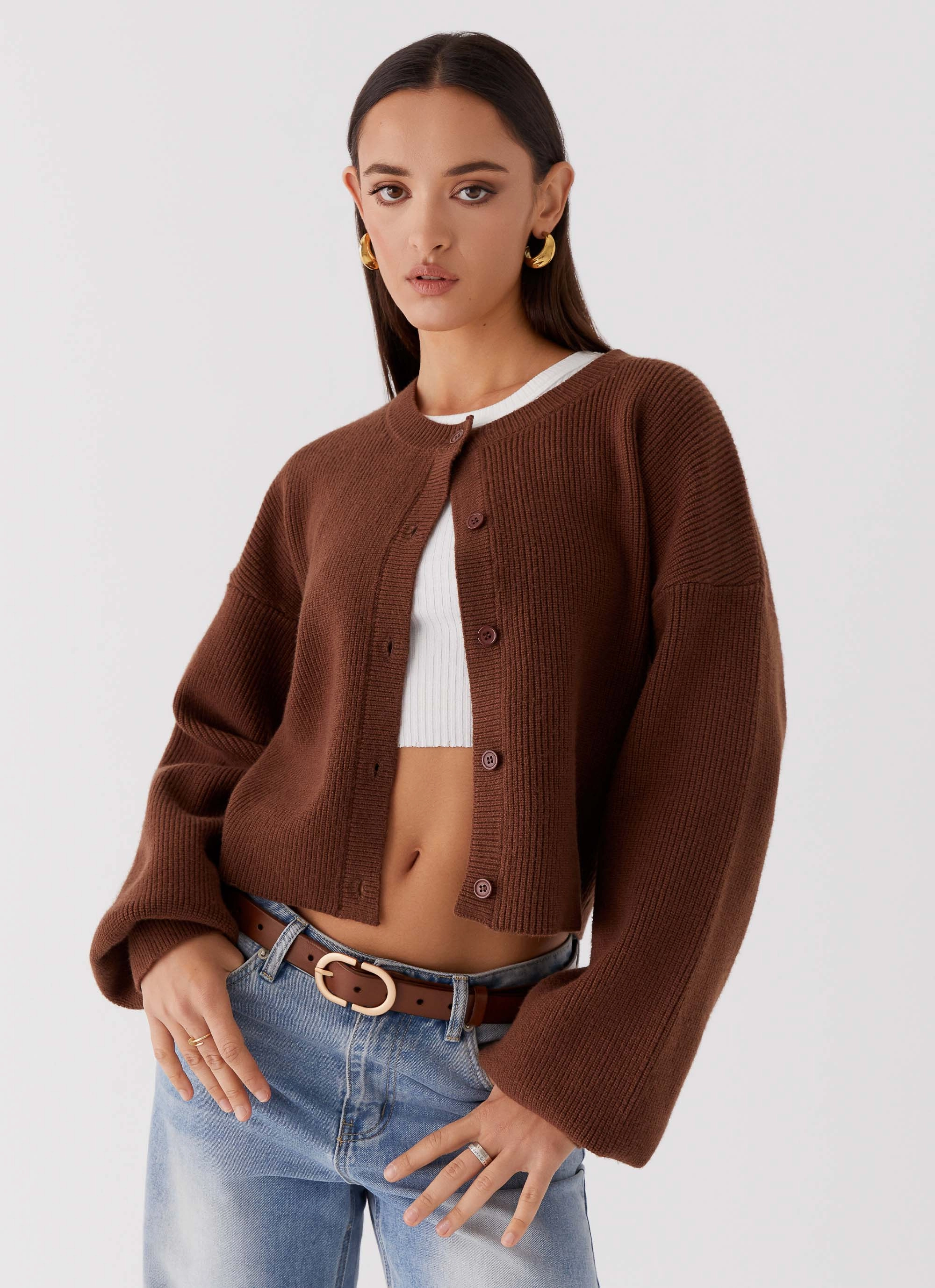Daphne Knit Cardigan - Chocolate Outdoor Adventure Wear