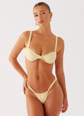 Gala Underwire Bikini Top - Yellow Breathable Material Swim