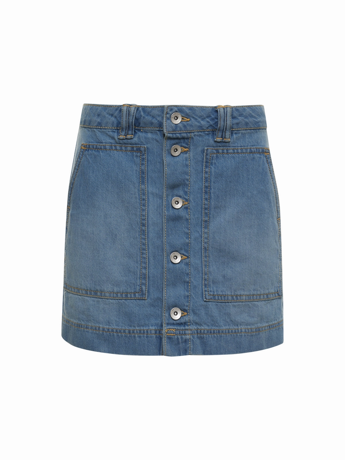 All Buttoned Up Denim Skirt Dream Team Lightweight Knit
