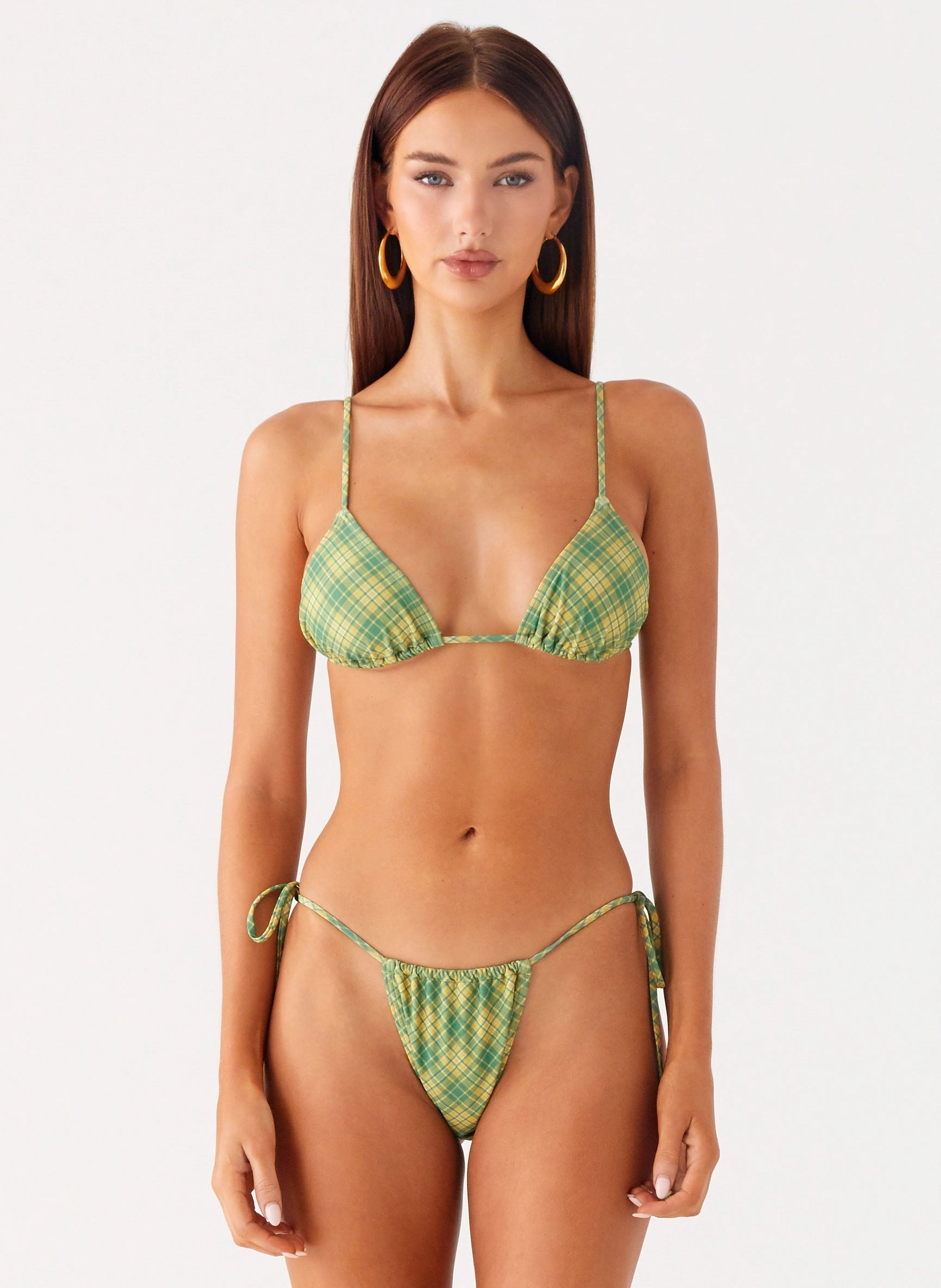 Body Positive Breathable Material Soffa Bikini Top - Jungle Check